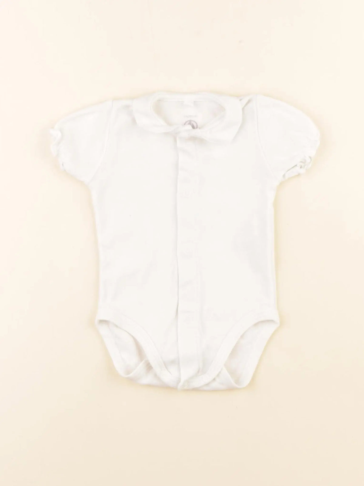 Petit Bateau - body à col blanc - 3 mois