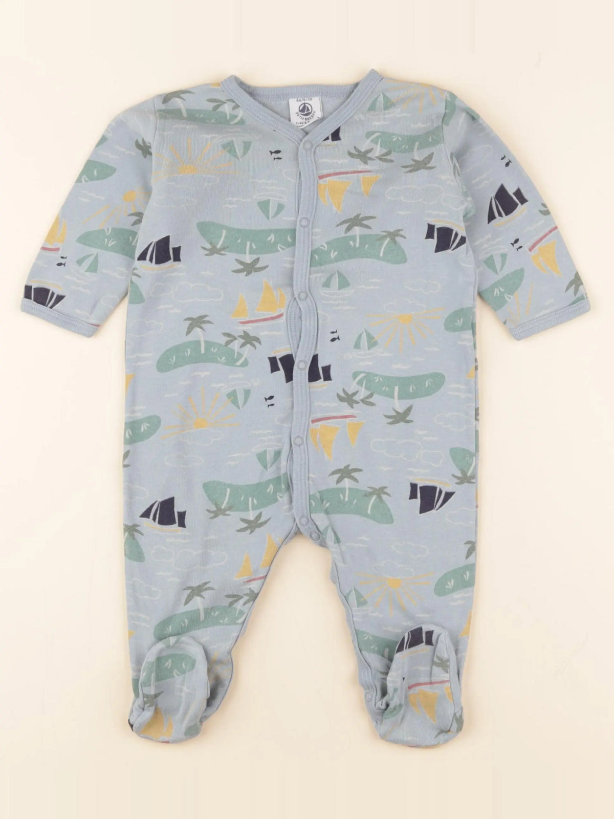 Petit Bateau - pyjama coton multicolore - 6 mois