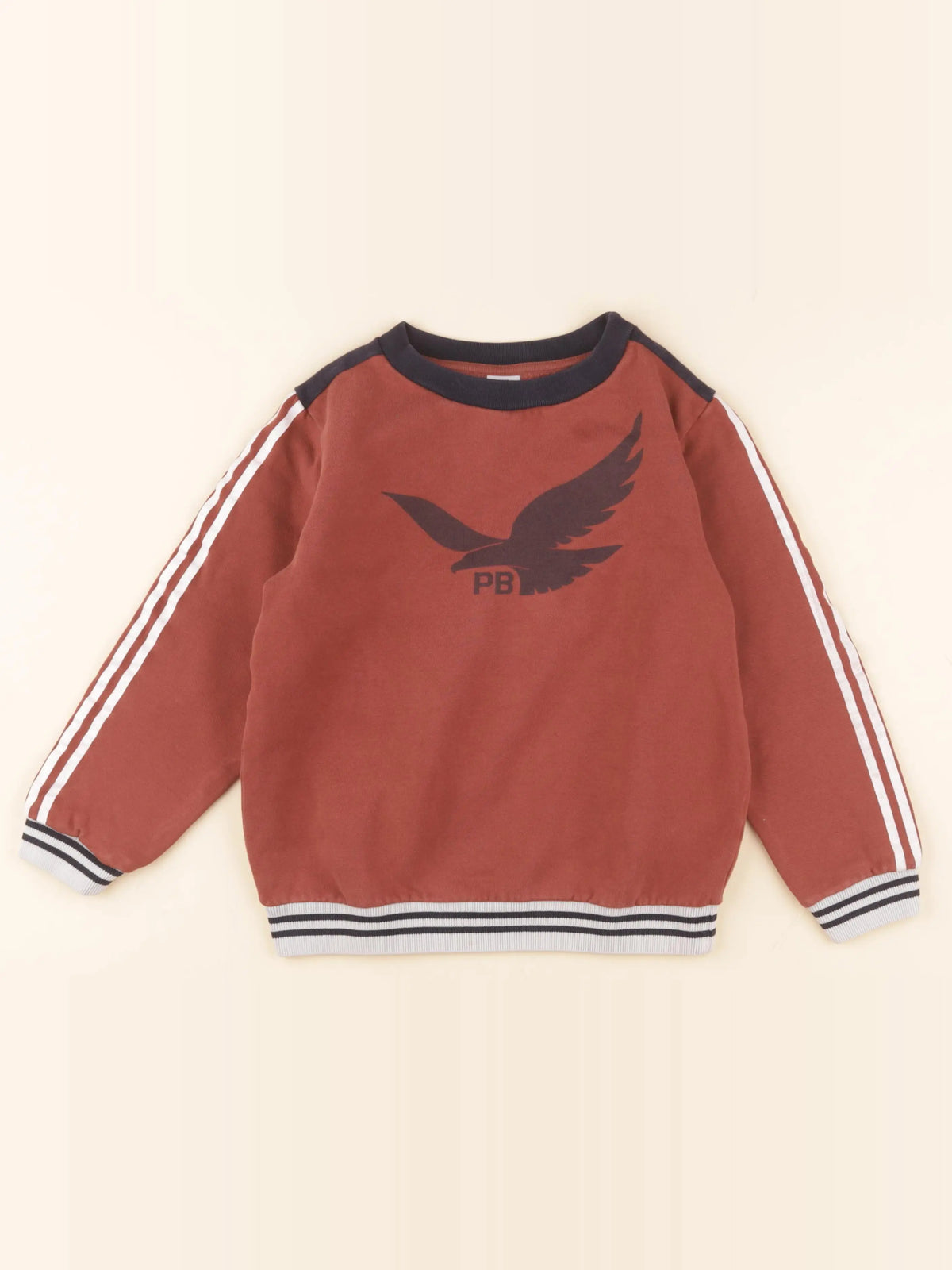 Petit Bateau - sweat rouge - 8 ans