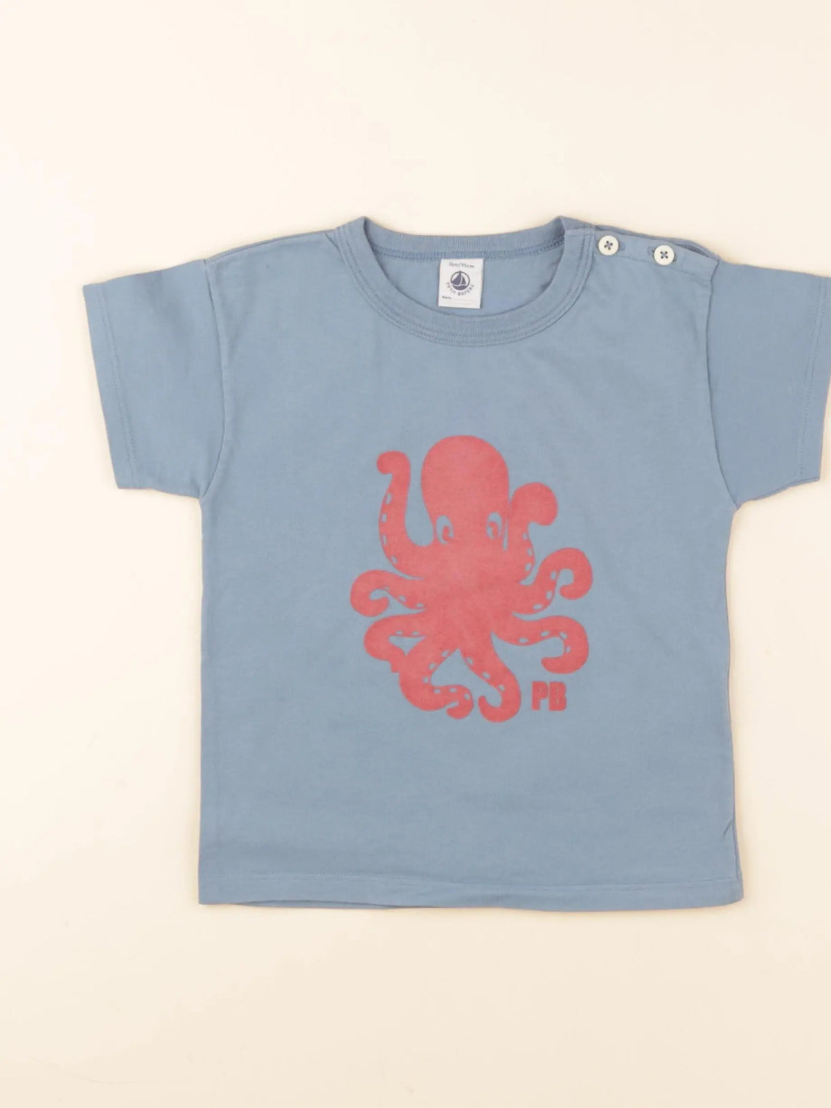 Petit Bateau - tee-shirt bleu - 36 mois