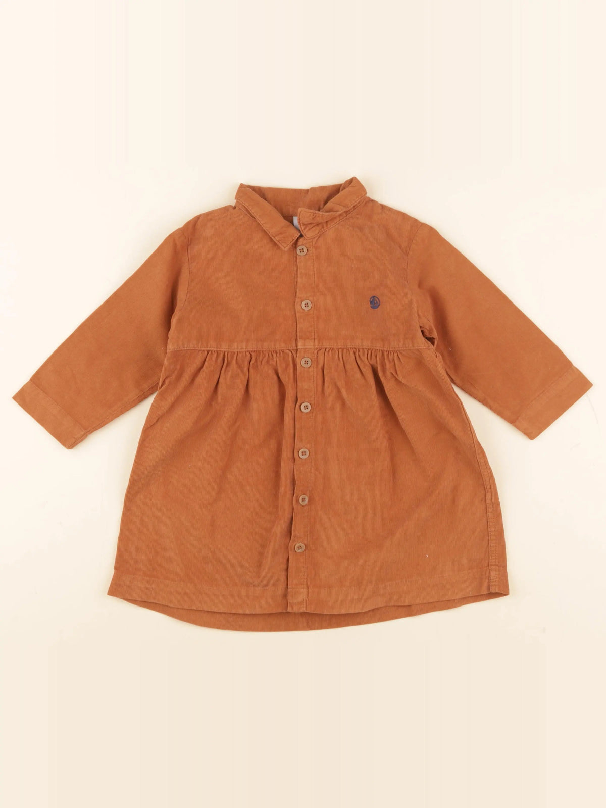 Petit Bateau - robe marron - 24 mois