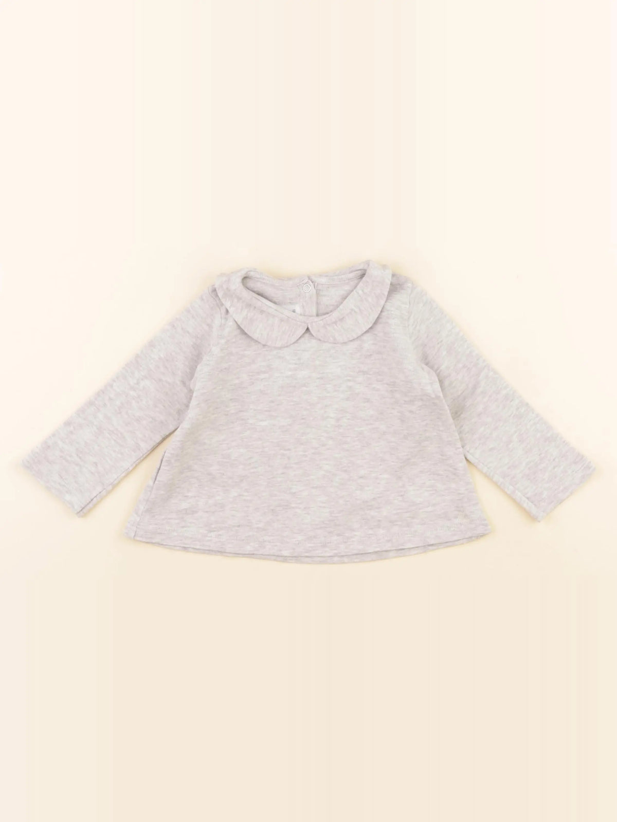 Petit Bateau - tee-shirt gris - 12 mois