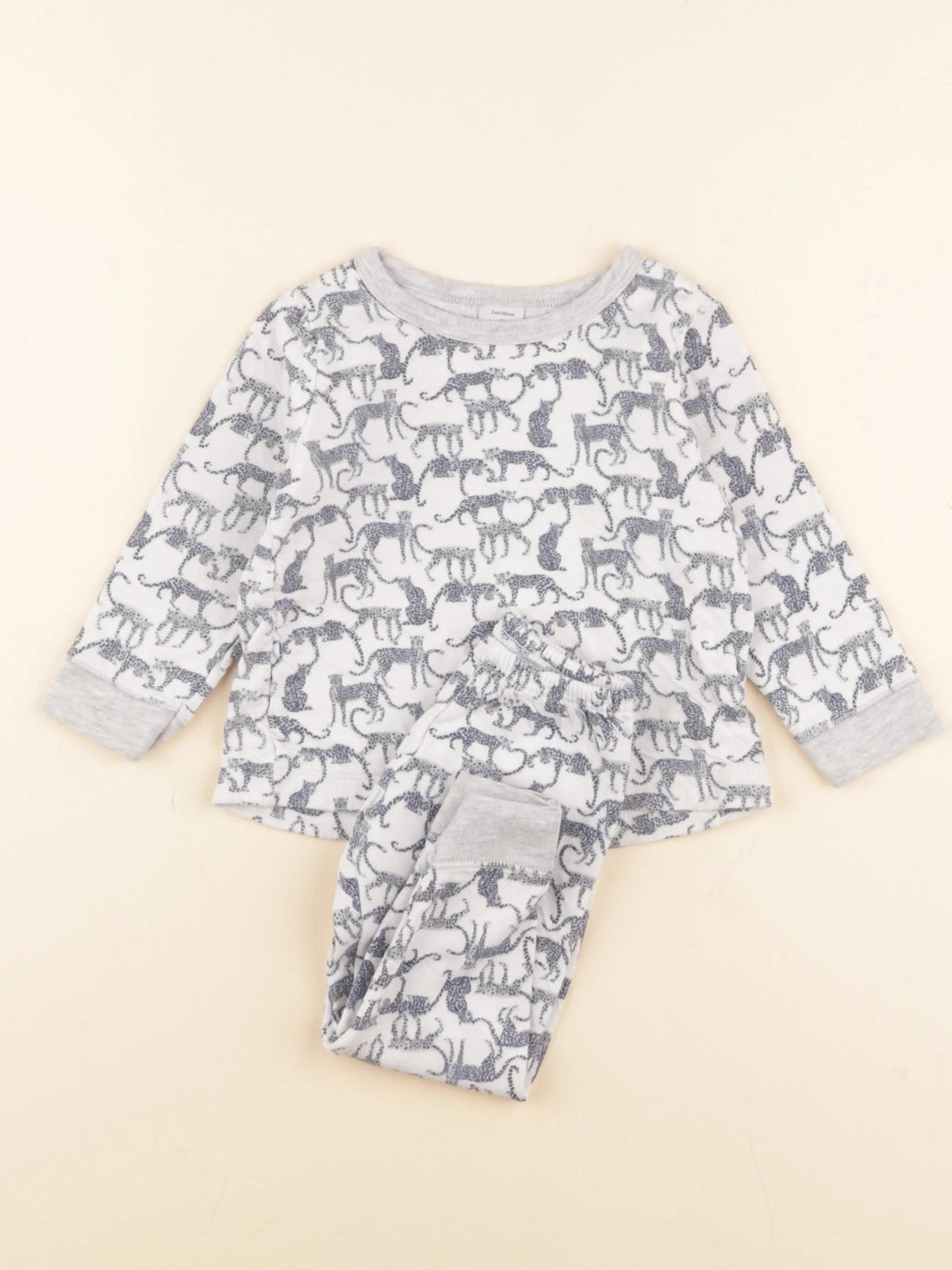 Petit Bateau - pyjama coton bleu - 2 ans