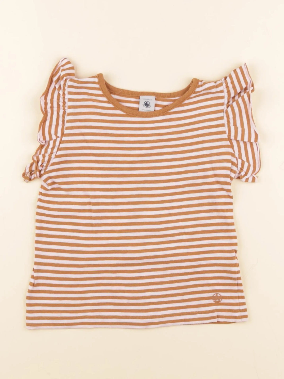 Petit Bateau - tee-shirt marron - 4 ans