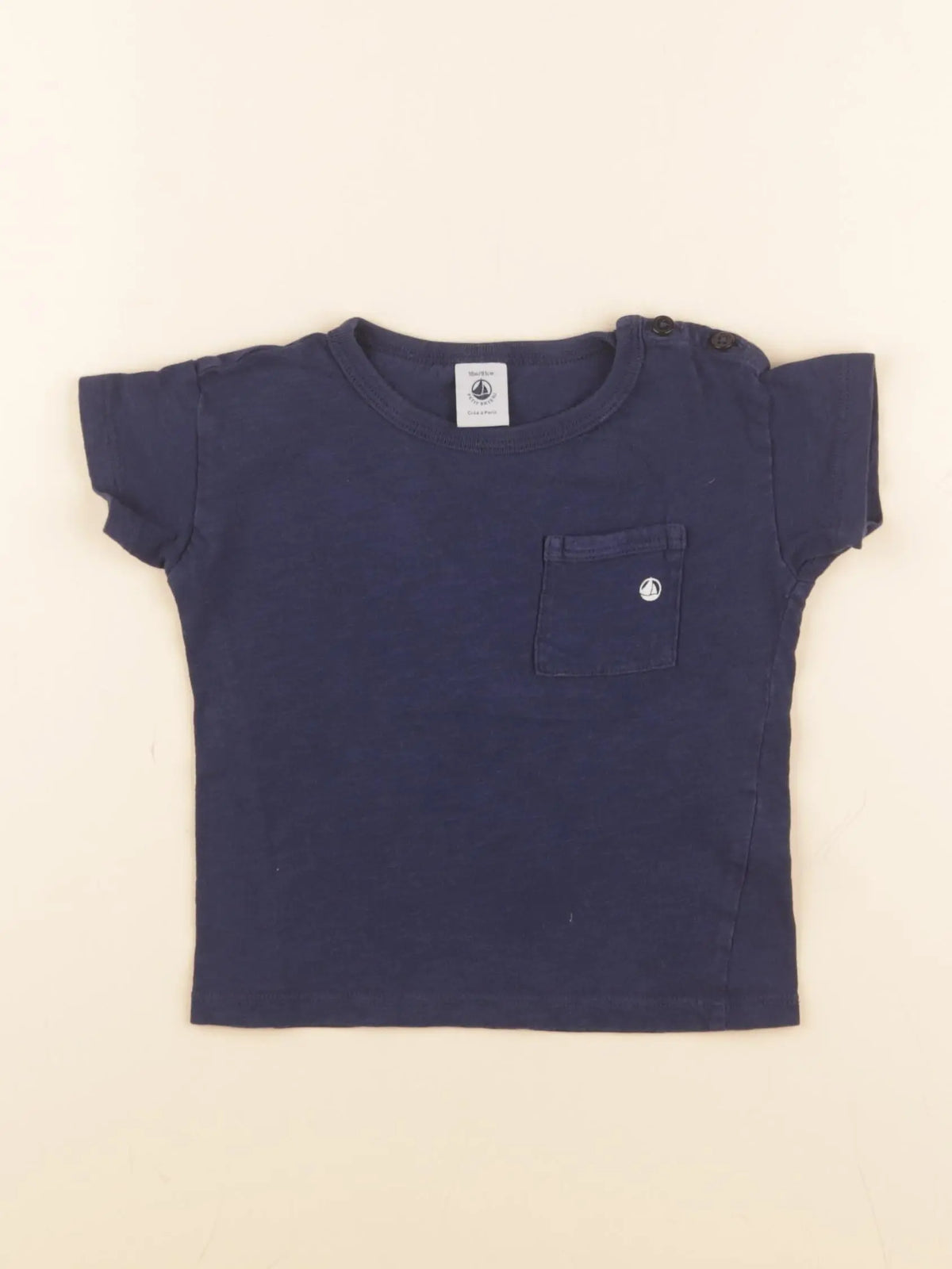 Petit Bateau - tee-shirt bleu - 18 mois