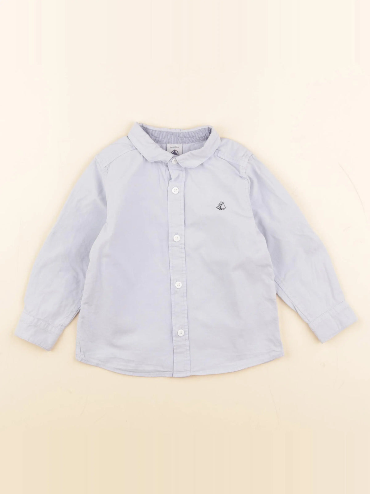 Petit Bateau - chemise bleu - 3 ans