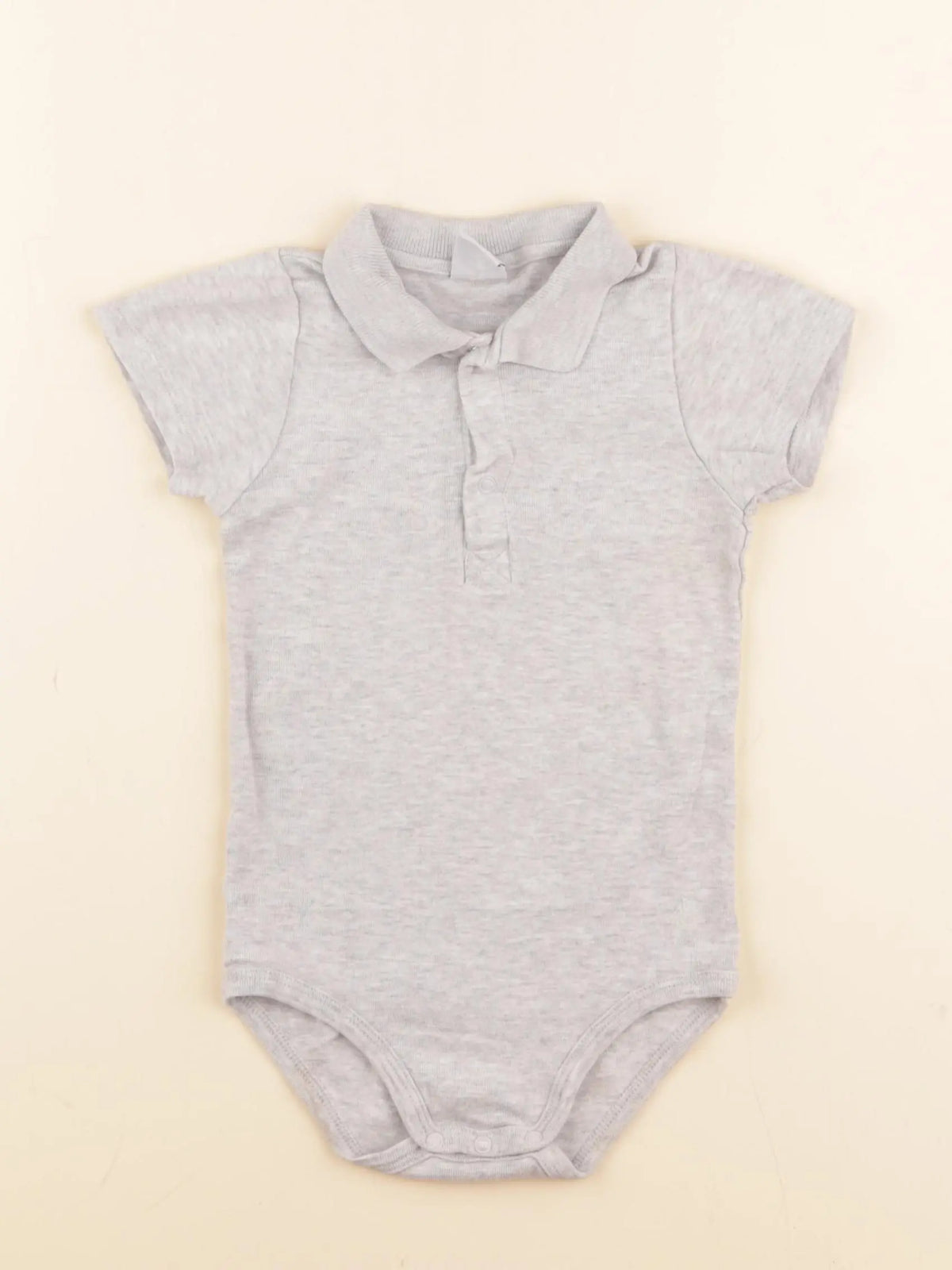 Petit Bateau - body à col gris - 36 mois