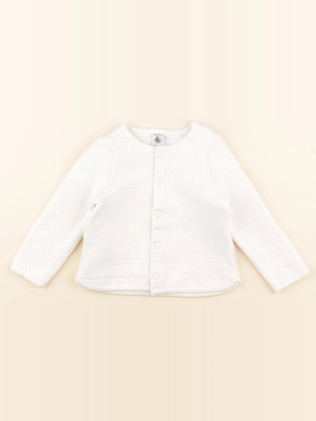 Petit Bateau - sweat blanc - 24 mois