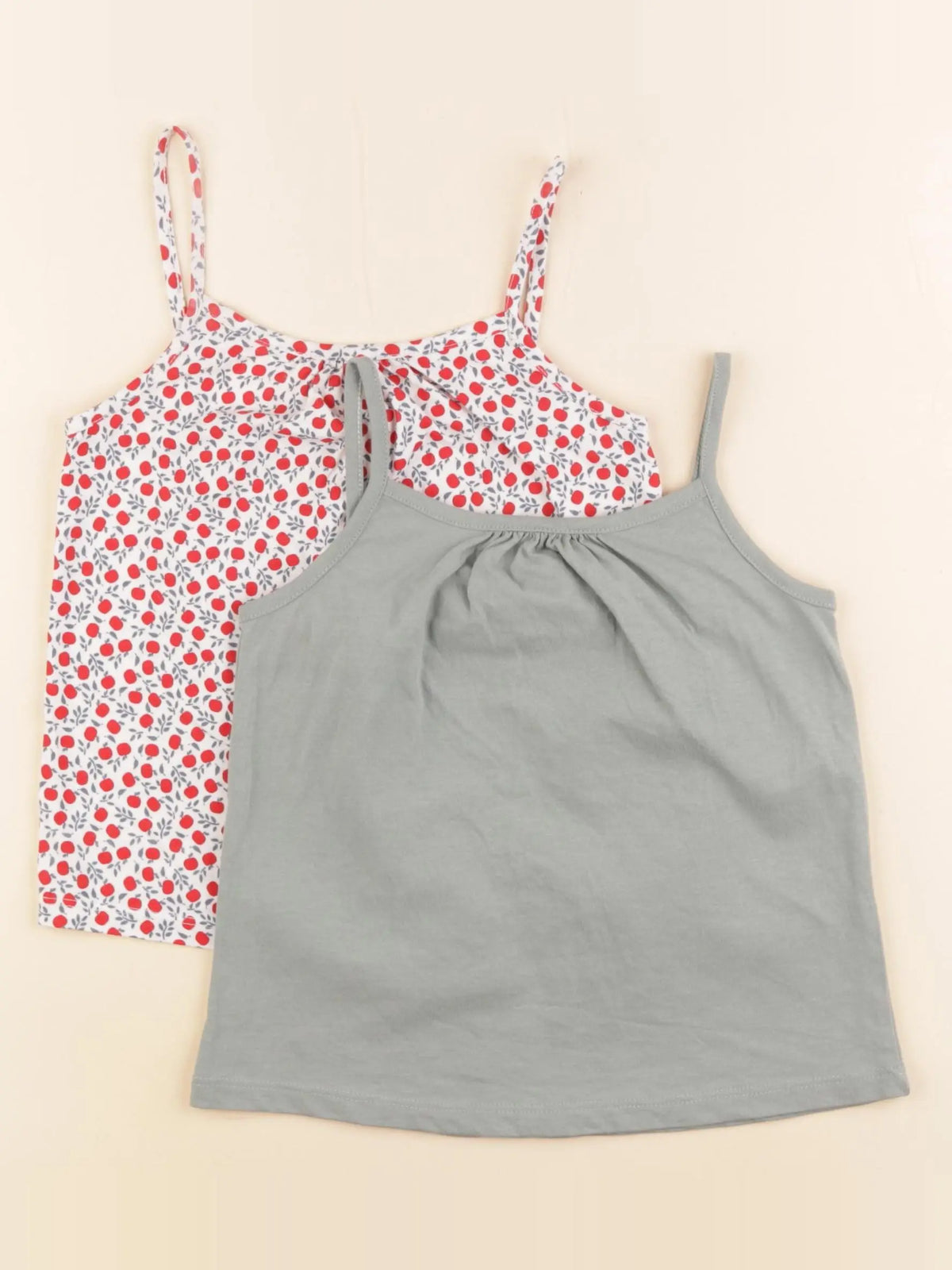 Vertbaudet - lot de 2 maillots de corps vert - 4 ans