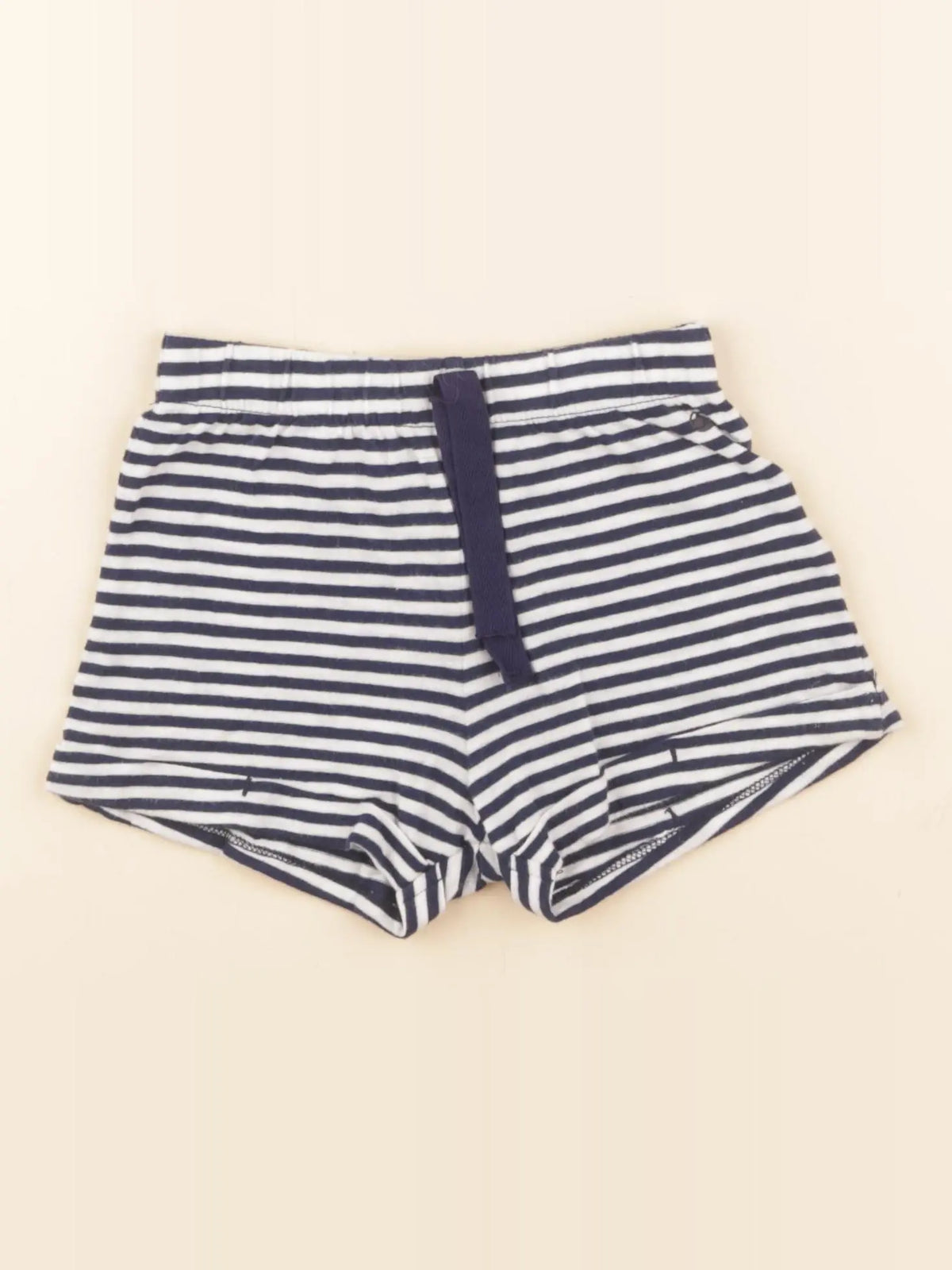 Petit Bateau - short bleu, blanc - 18 mois