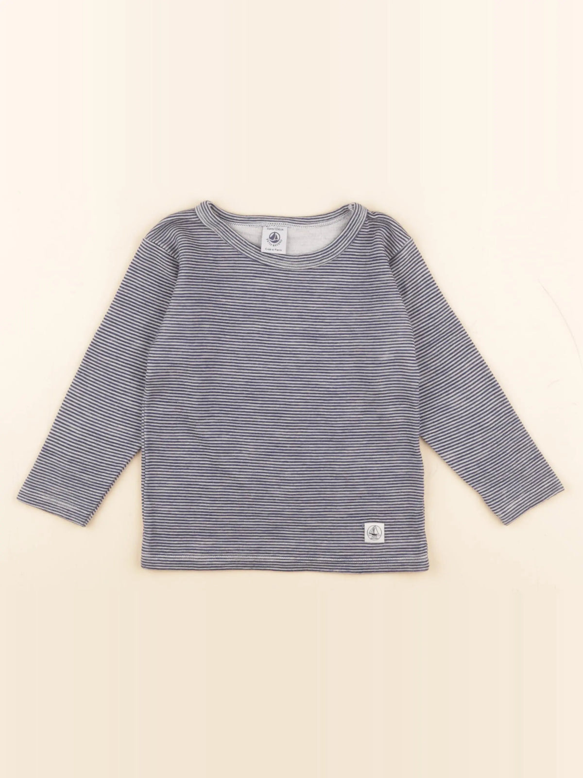 Petit Bateau - tee-shirt bleu, blanc - 4 ans