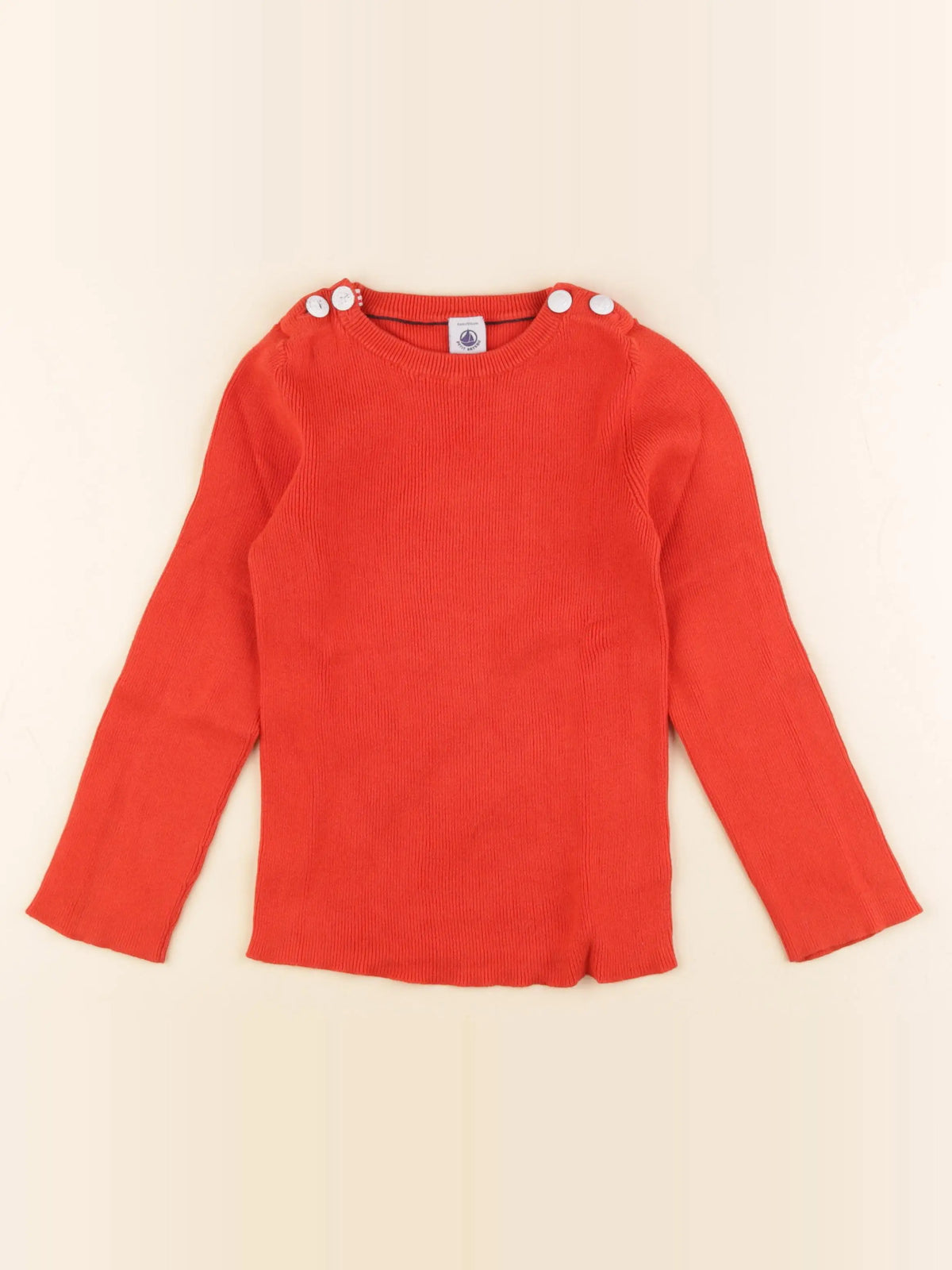 Petit Bateau - pull rouge - 6 ans
