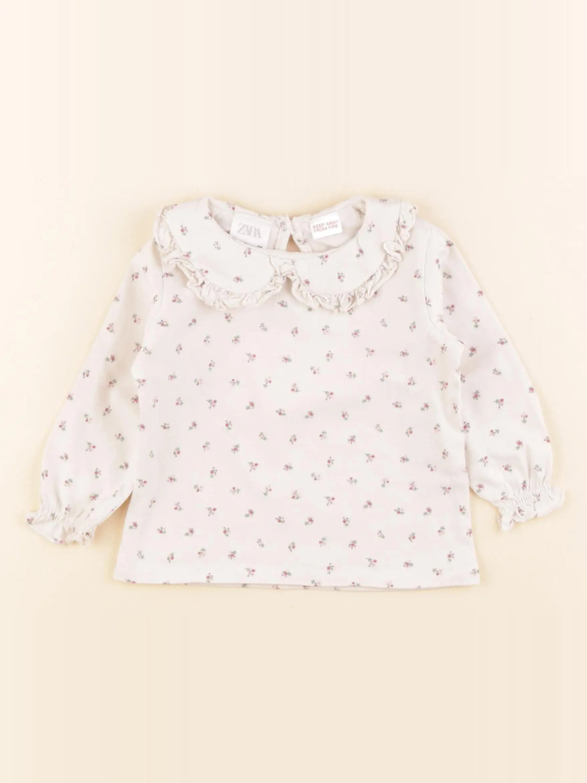 Zara - tee-shirt beige - 6/9 mois