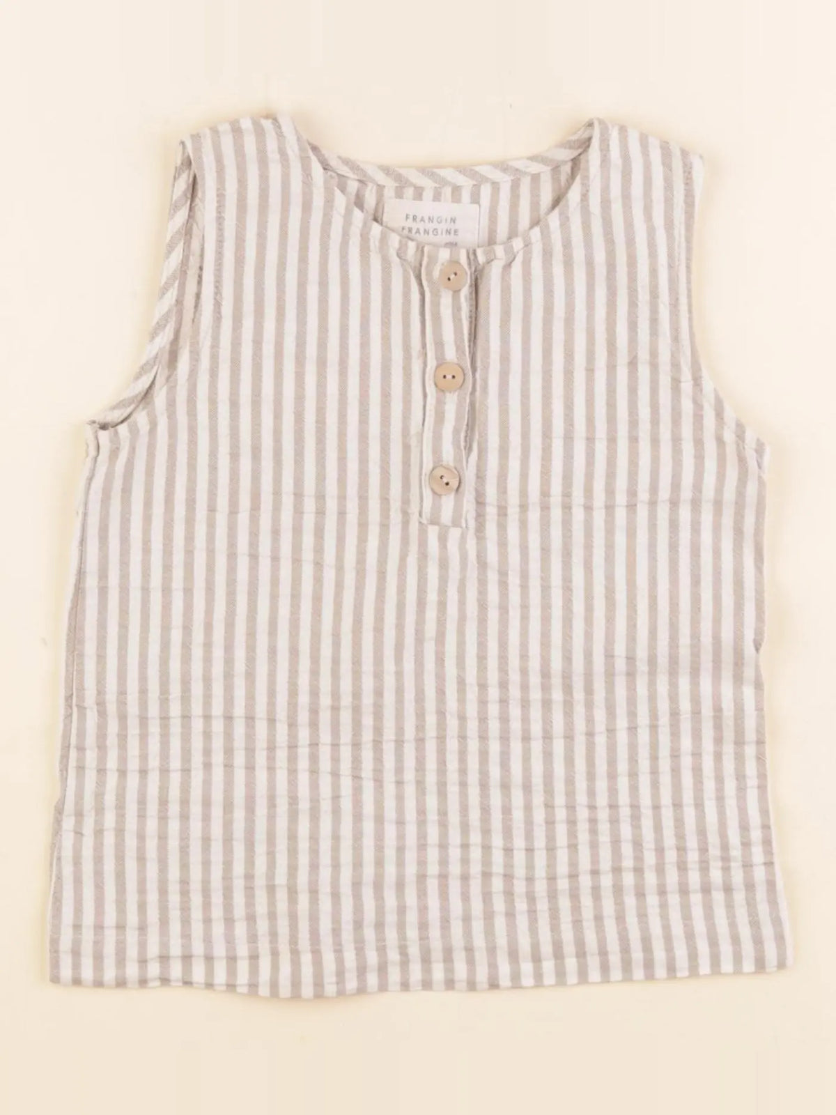 Frangin Frangine - chemise beige - 4 ans