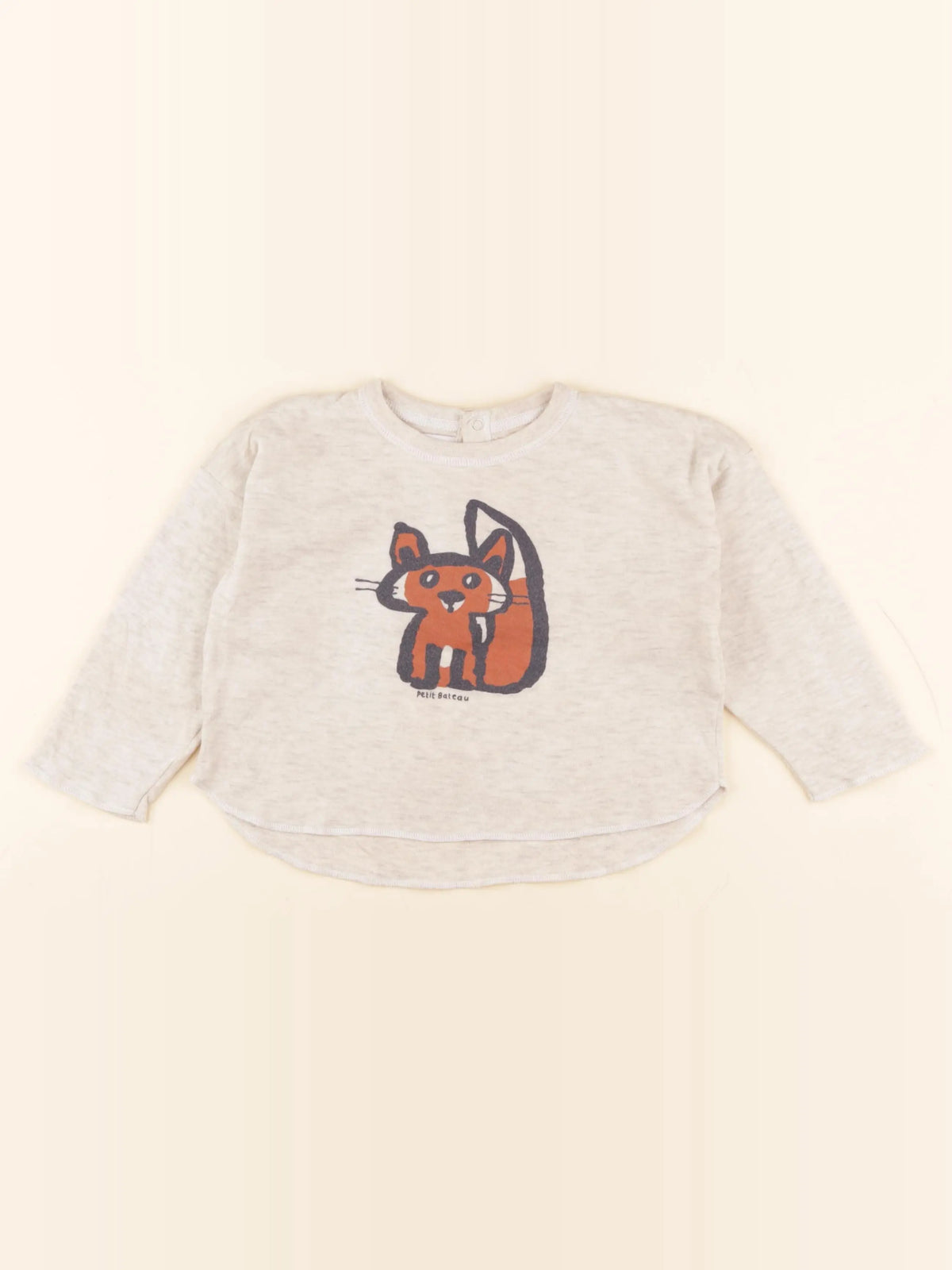Petit Bateau - tee-shirt marron - 24 mois