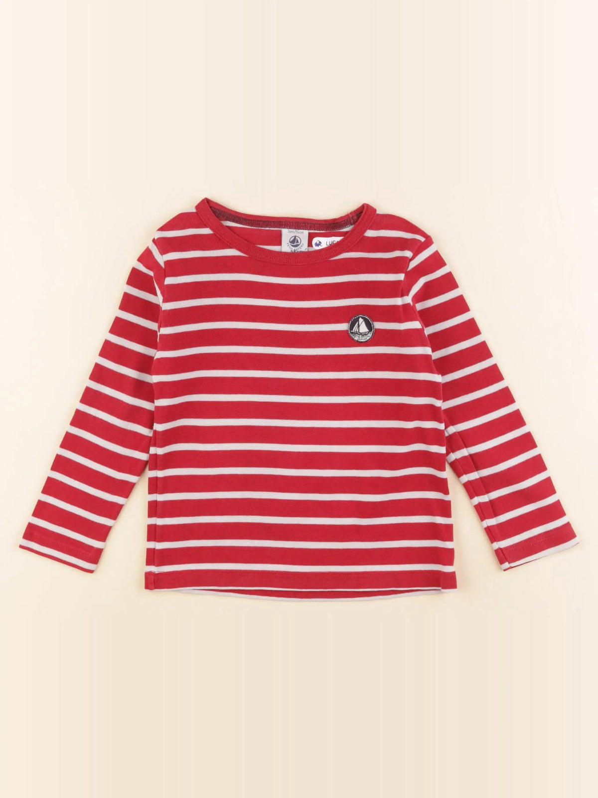 Petit Bateau - tee-shirt rouge - 3 ans