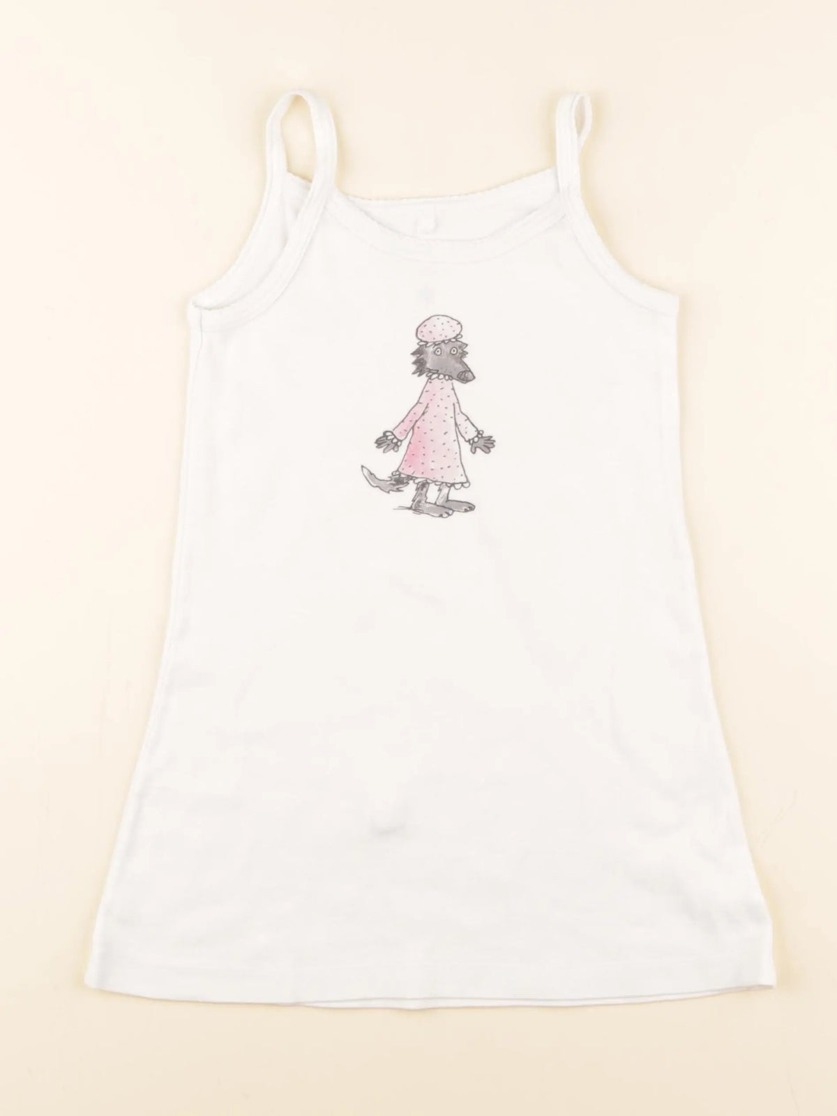 Petit Bateau - chemise de nuit coton blanc - 4 ans