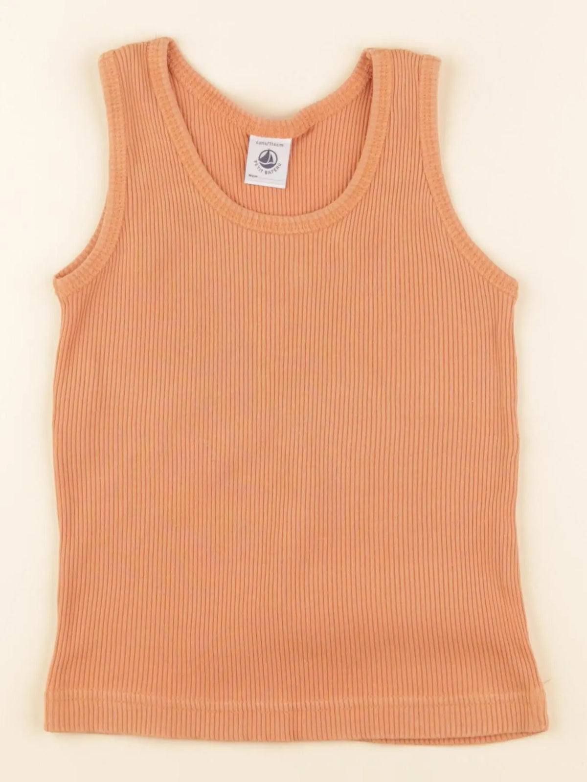 Petit Bateau - maillot de corps orange - 6 ans
