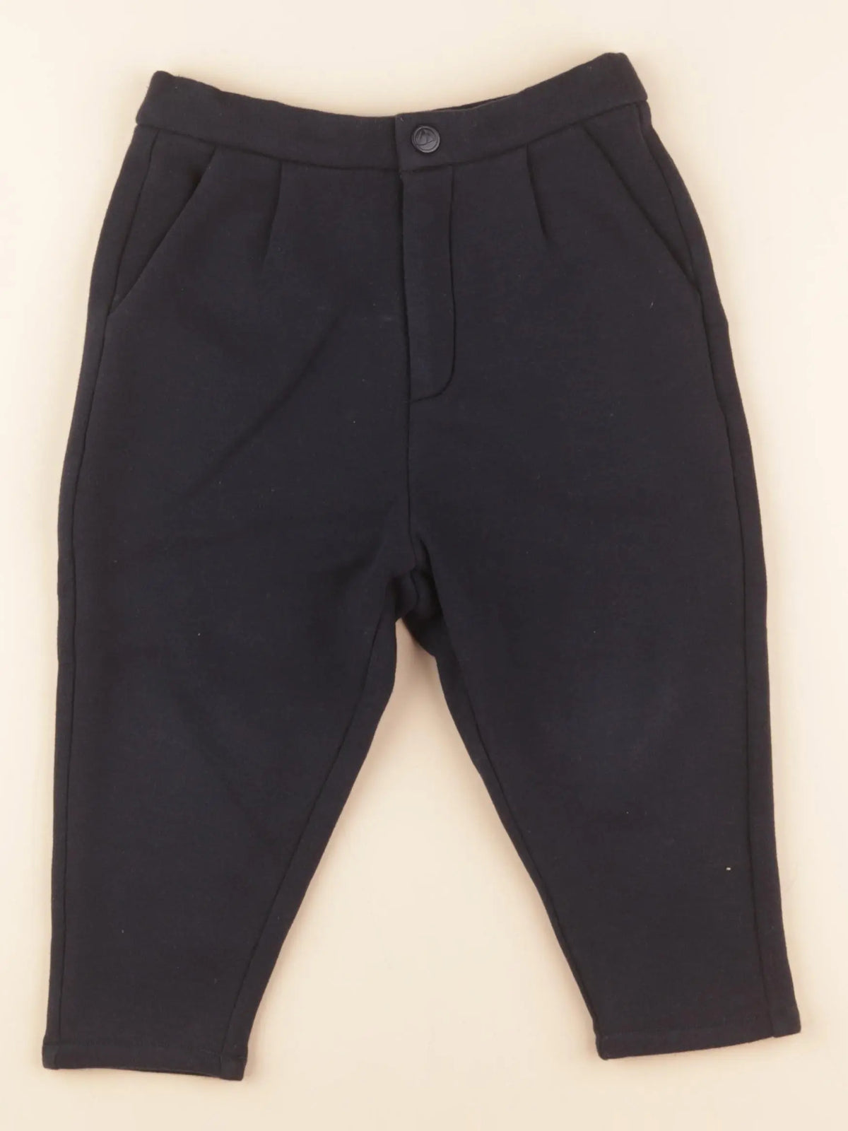 Petit Bateau - pantalon doublé bleu - 4 ans
