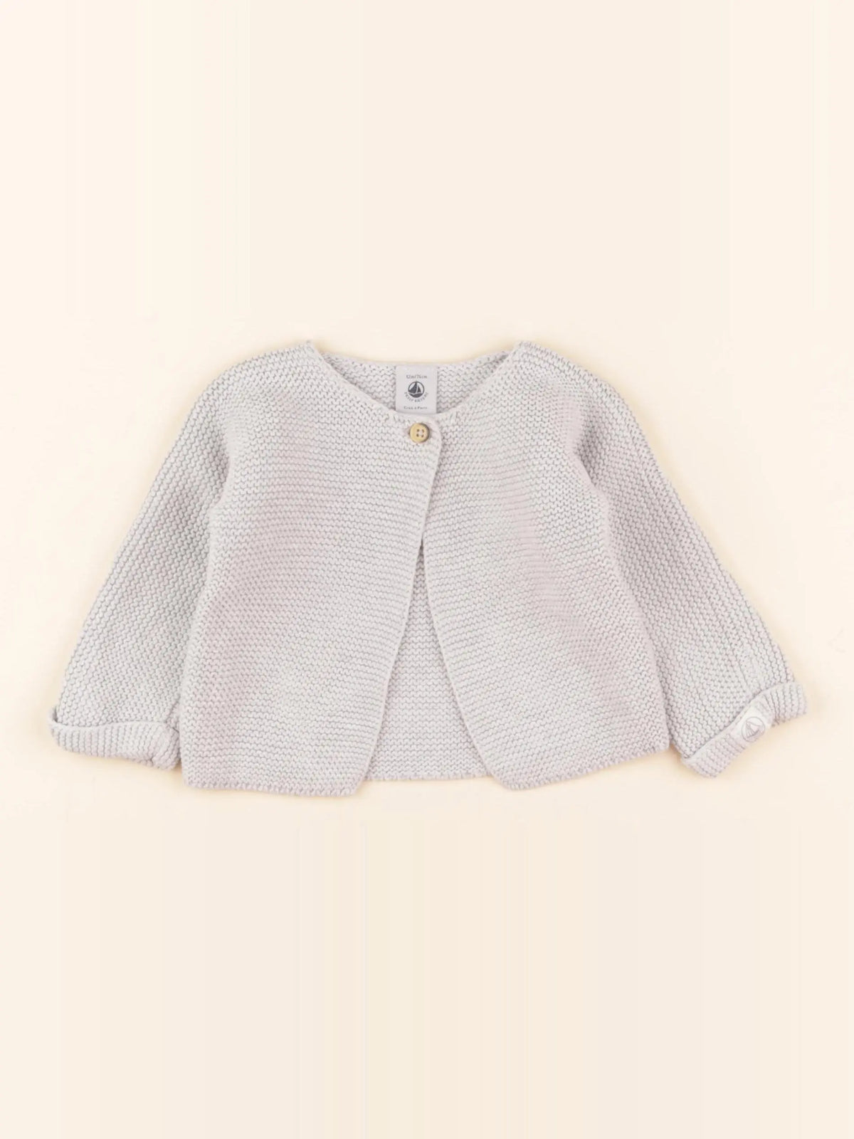 Petit Bateau - gilet gris - 12 mois