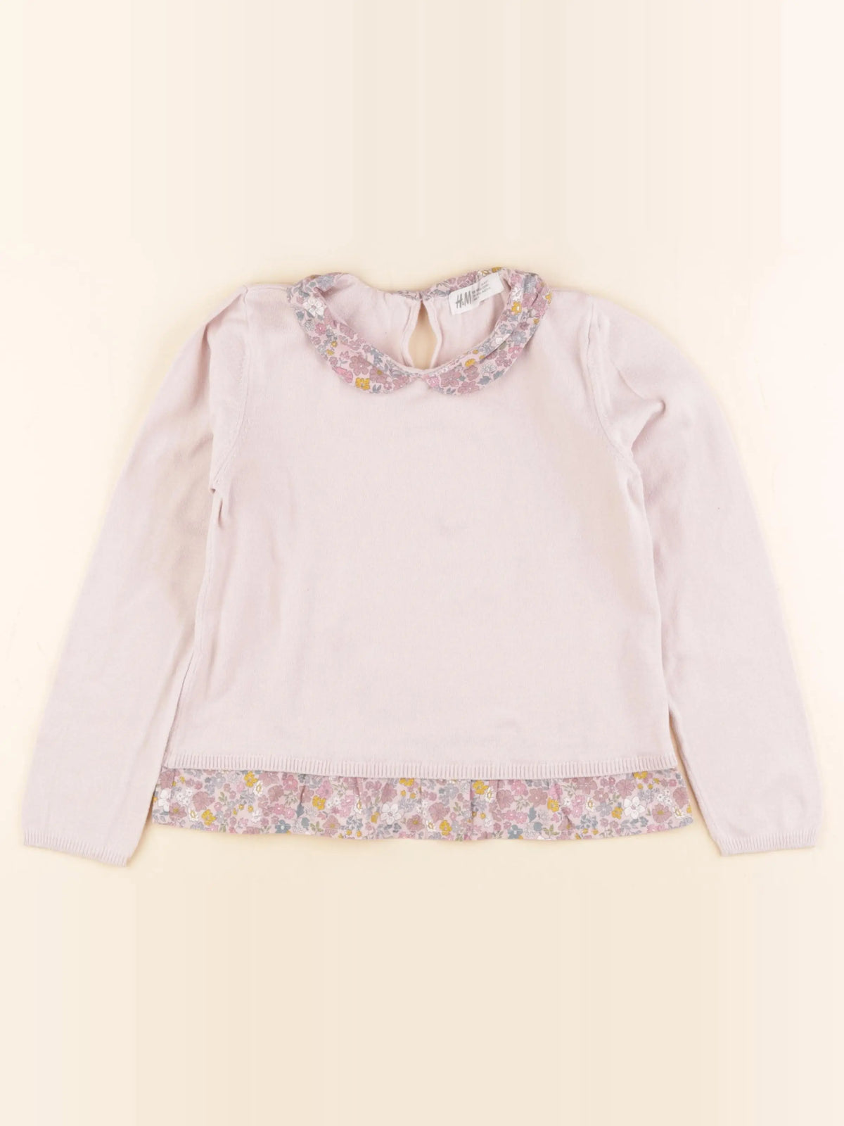 H&M - pull rose - 4/6 ans