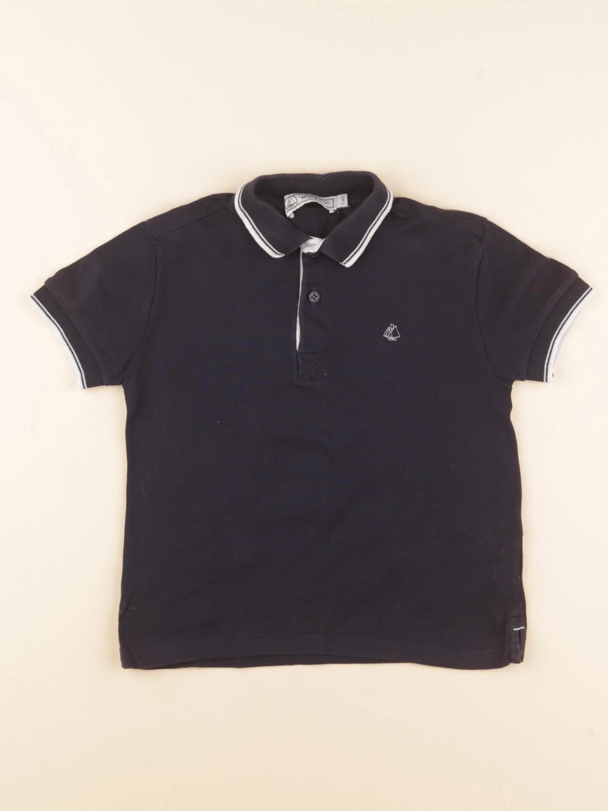 Petit Bateau - polo bleu - 5 ans