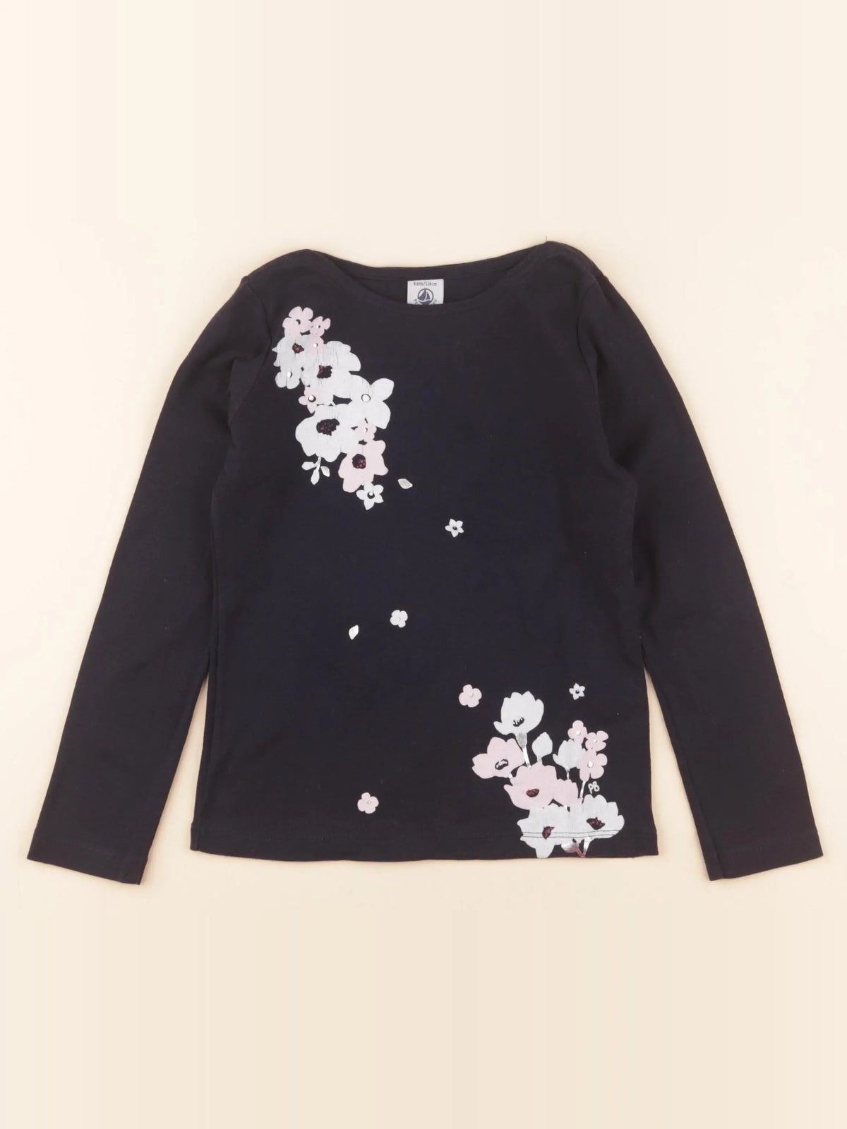 Petit Bateau - tee-shirt bleu - 6 ans