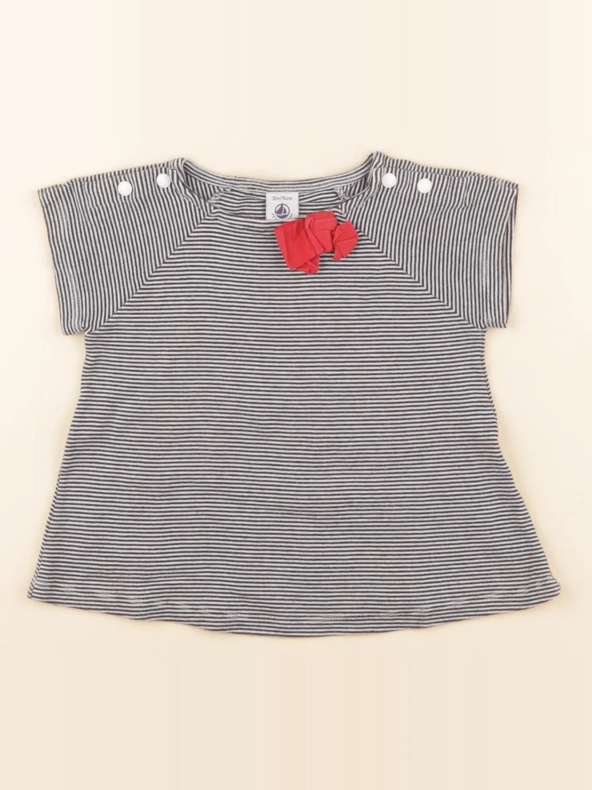 Petit Bateau - tee-shirt bleu - 36 mois