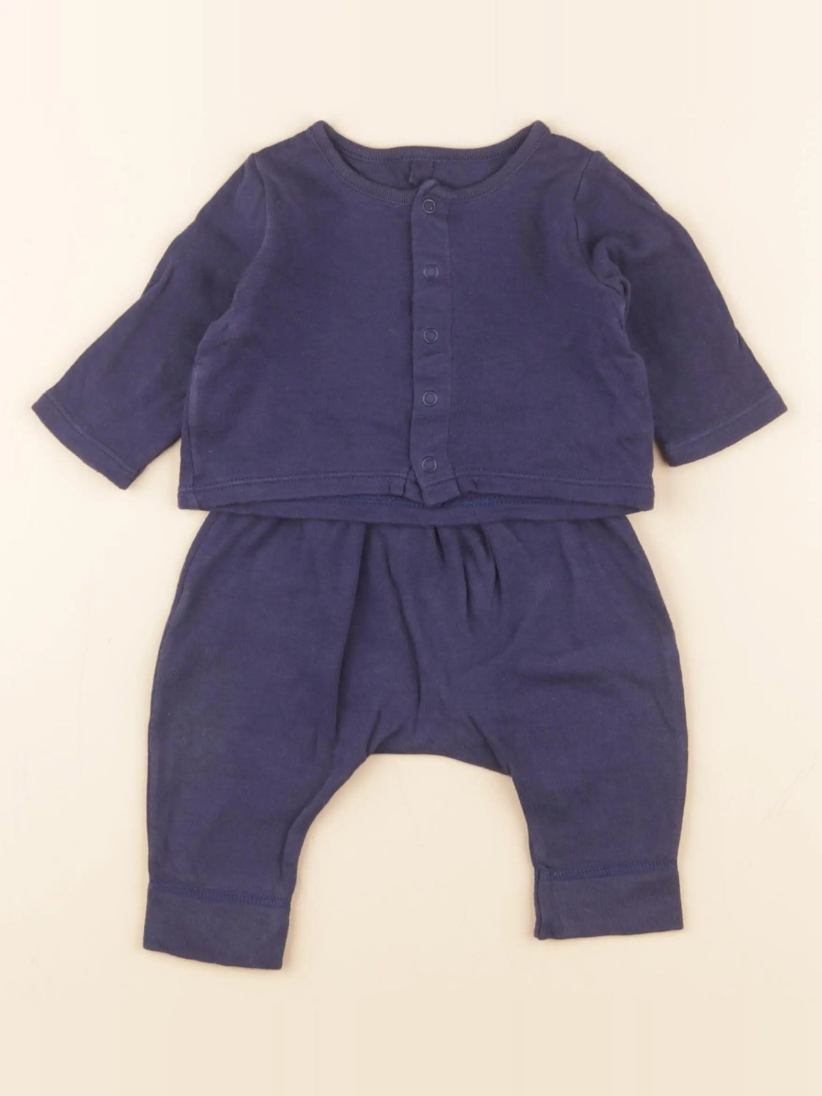 Petit Bateau - ensemble bleu - 3 mois