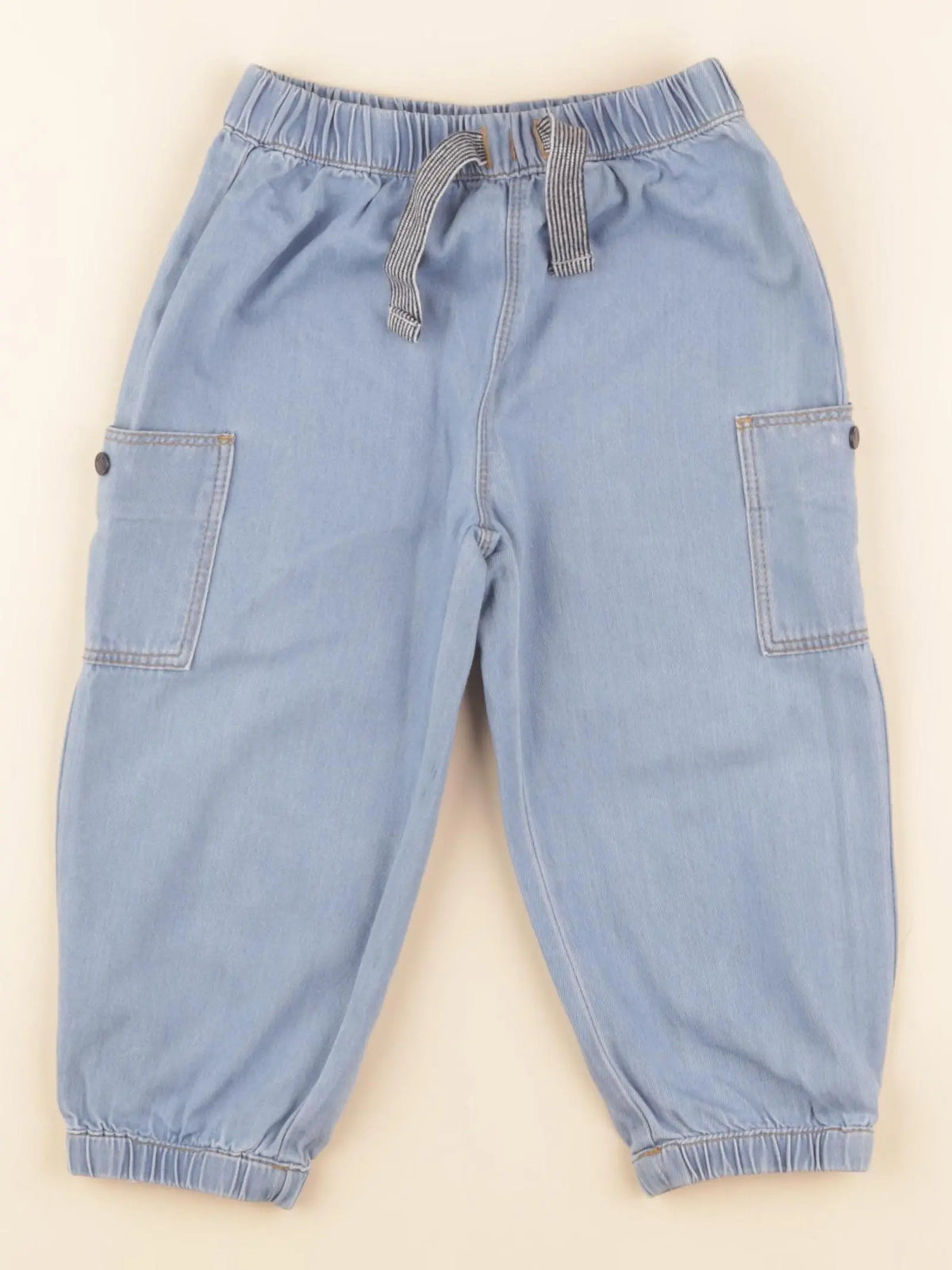 Petit Bateau - pantalon bleu - 24 mois
