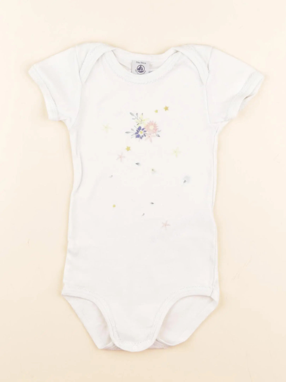 Petit Bateau - body blanc - 24 mois