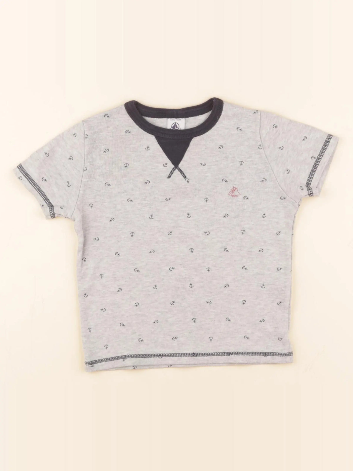 Petit Bateau - tee-shirt gris - 3 ans