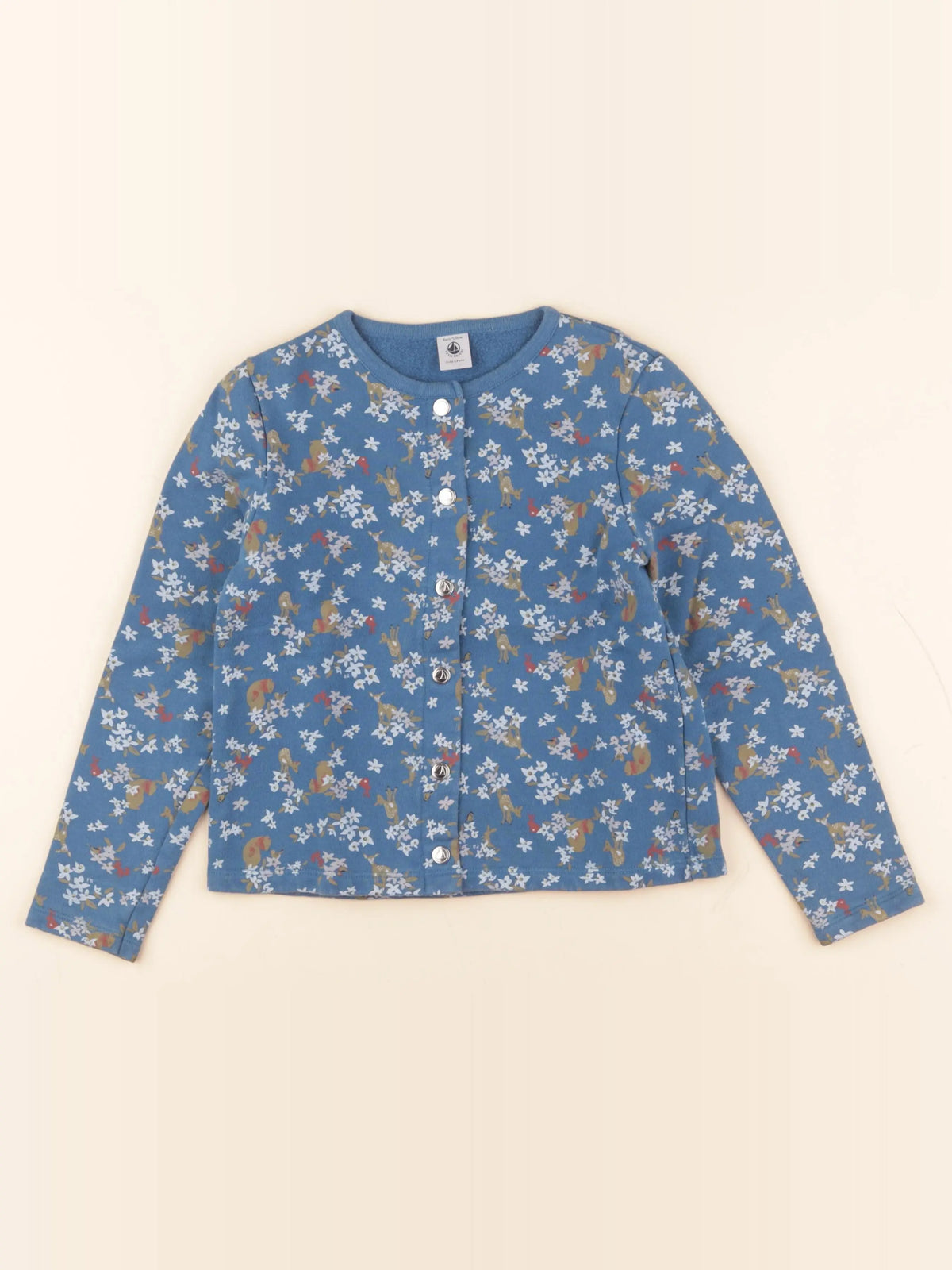 Petit Bateau - sweat bleu - 8 ans