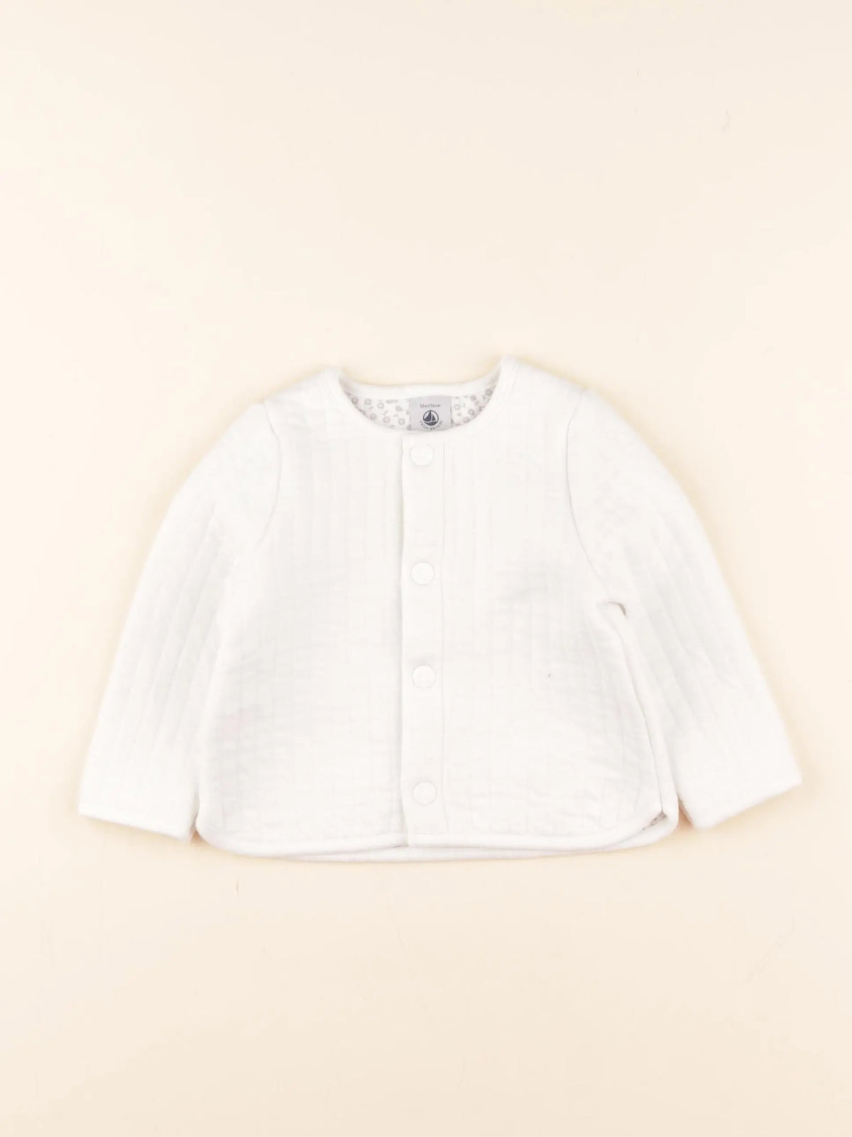 Petit Bateau - sweat blanc - 12 mois