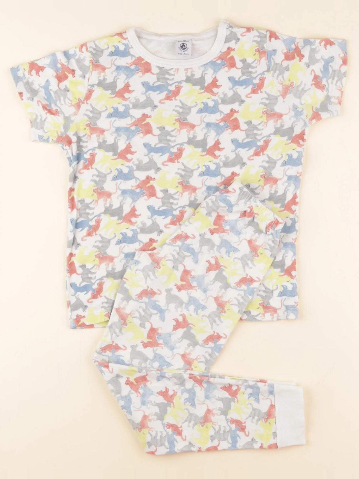 Petit Bateau - pyjama coton multicolore - 8 ans