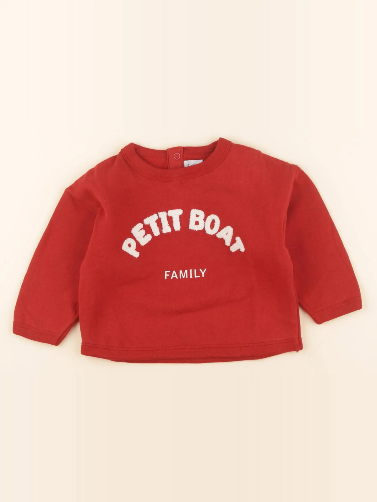 Petit Bateau - sweat rouge - 24 mois