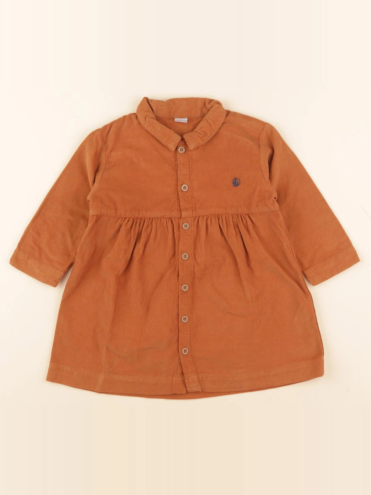 Petit Bateau - robe marron - 24 mois