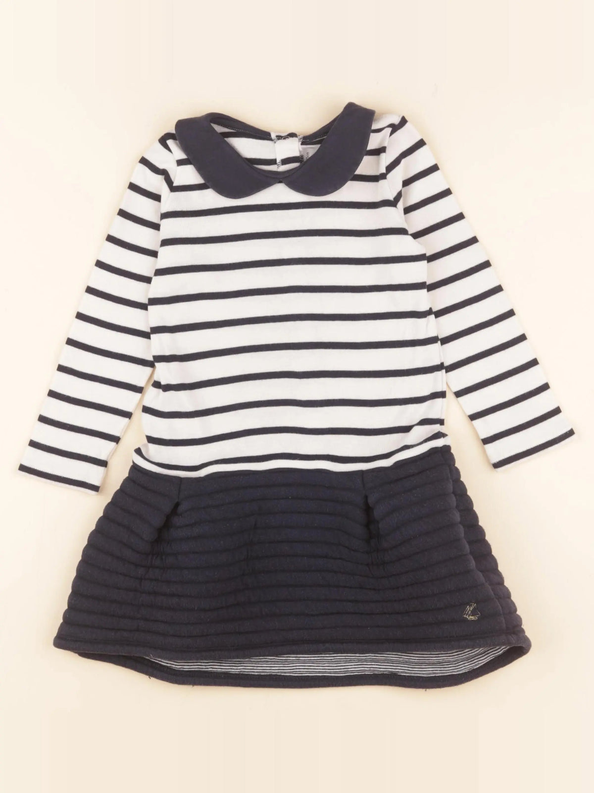 Petit Bateau - robe bleu - 36 mois