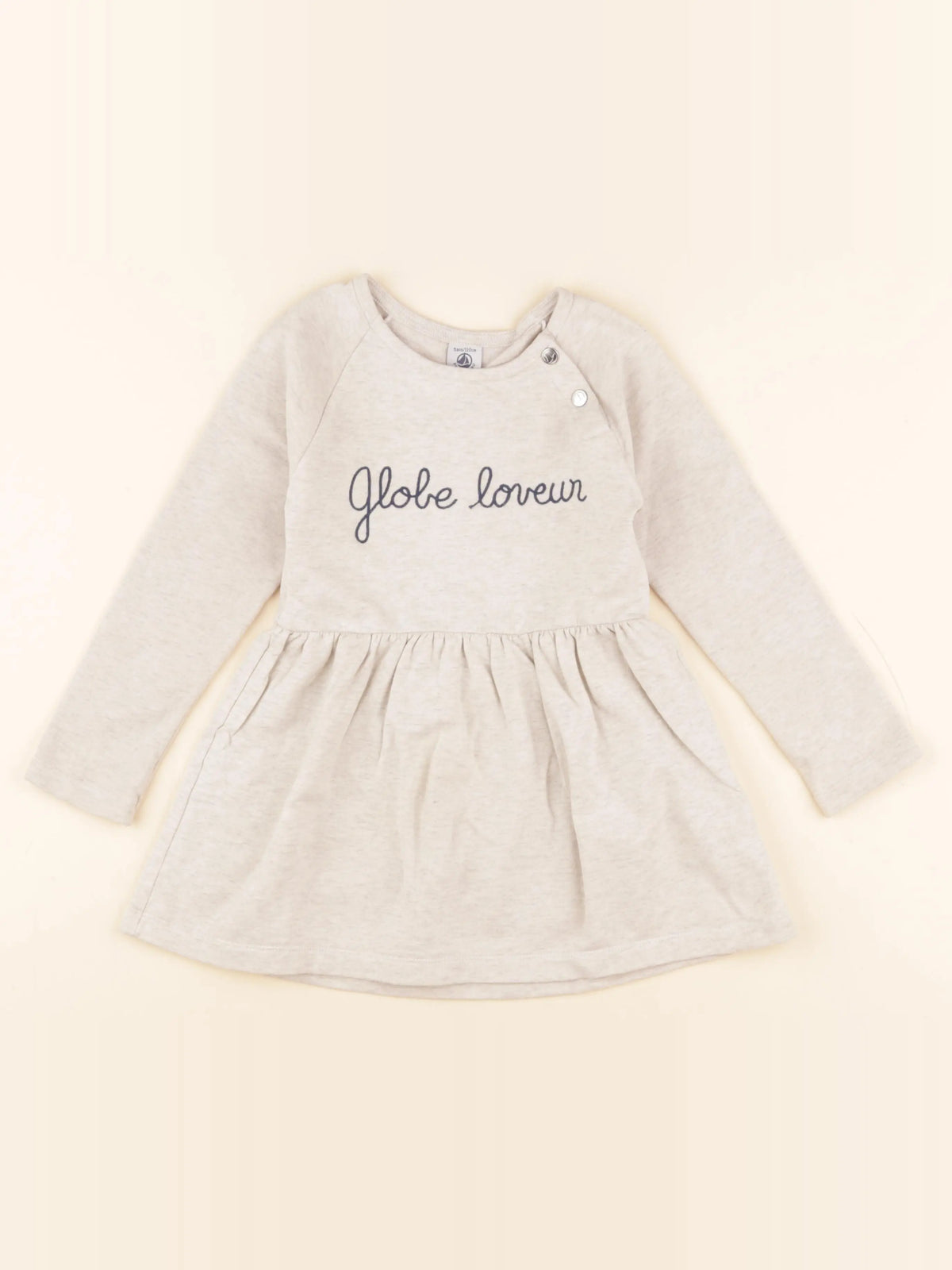 Petit Bateau - robe beige - 5 ans