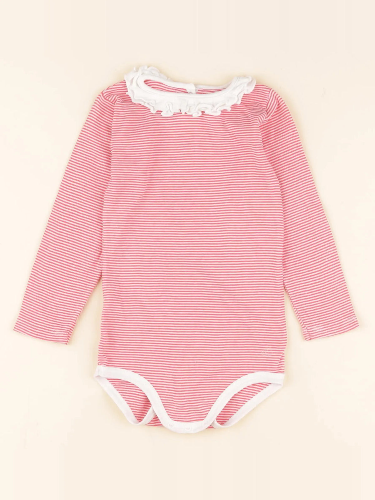 Petit Bateau - body à col rose - 24 mois