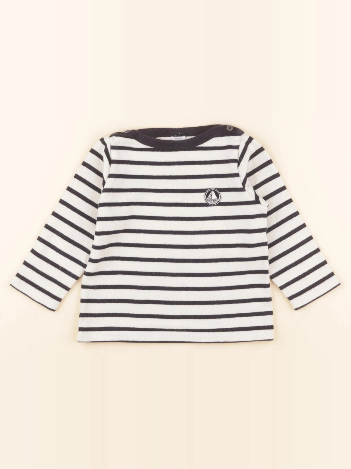 Petit Bateau - tee-shirt bleu - 24 mois