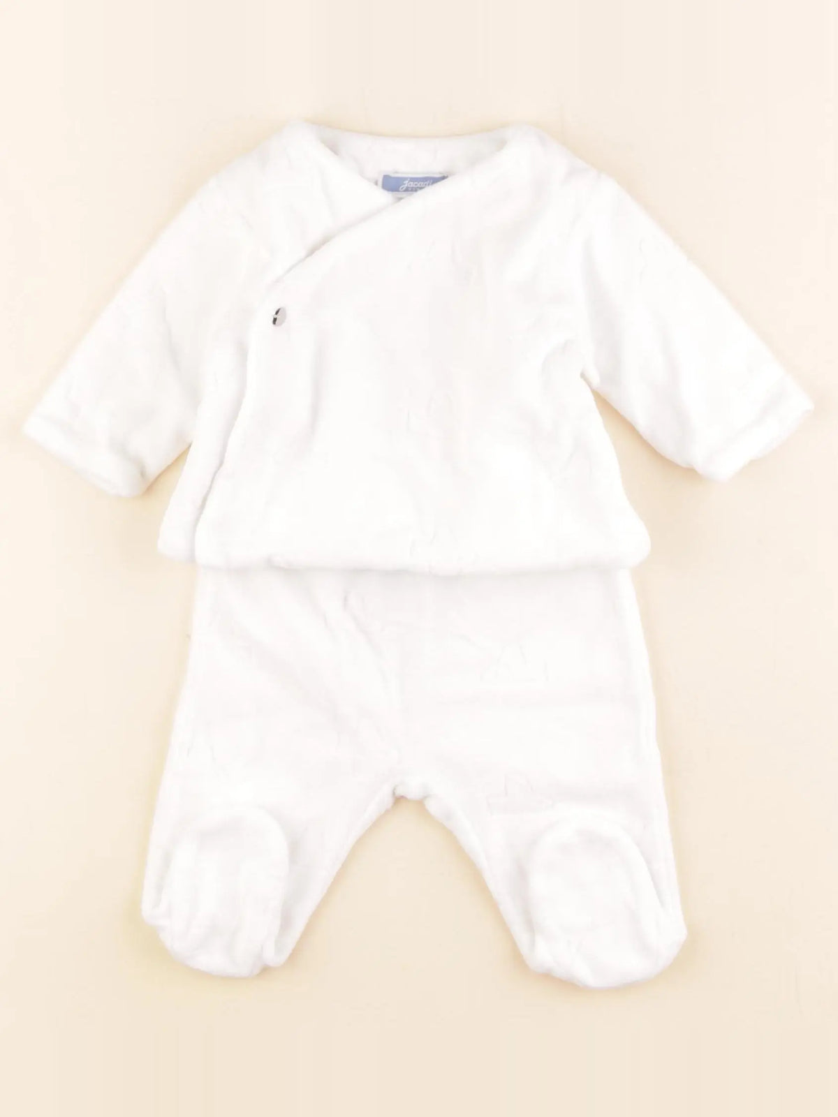 Jacadi - pyjama velours blanc - 3 mois