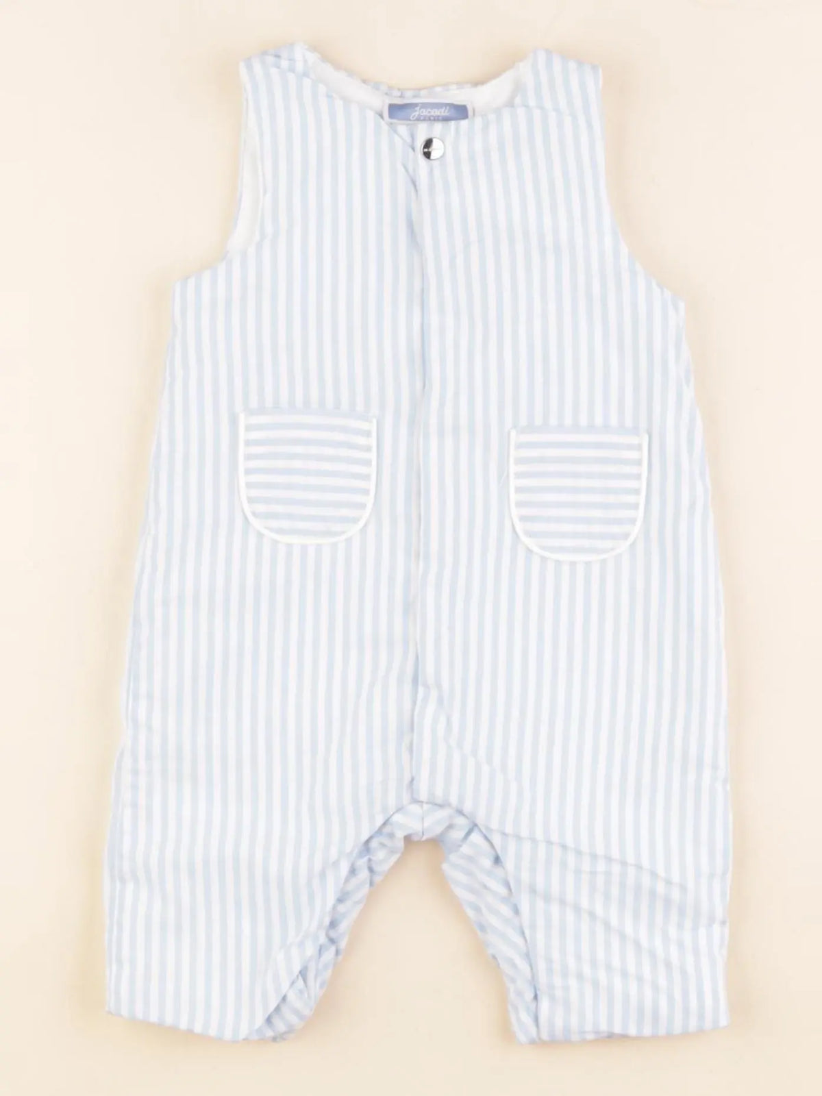 Jacadi - combinaison blanc, bleu - 3 mois