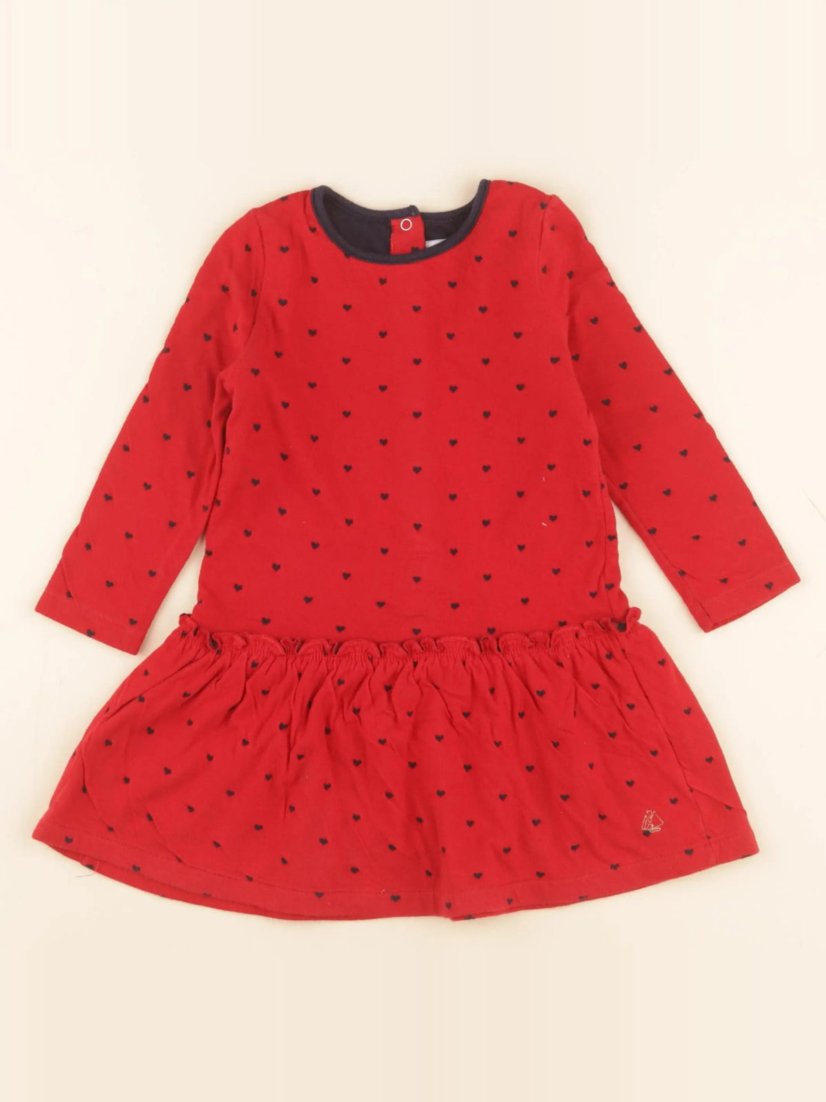 Petit Bateau - robe rouge - 24 mois
