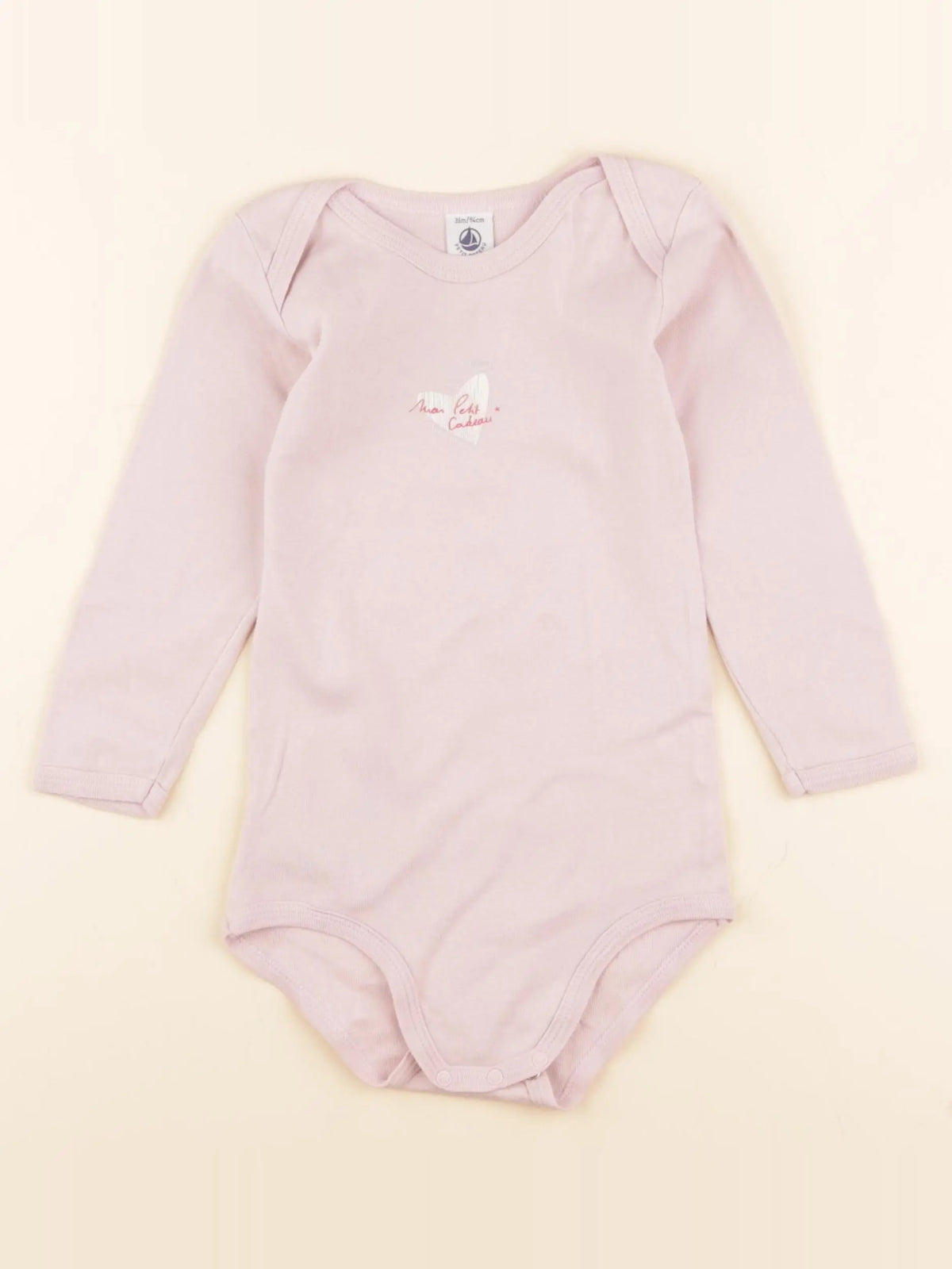 Petit Bateau - body rose - 36 mois