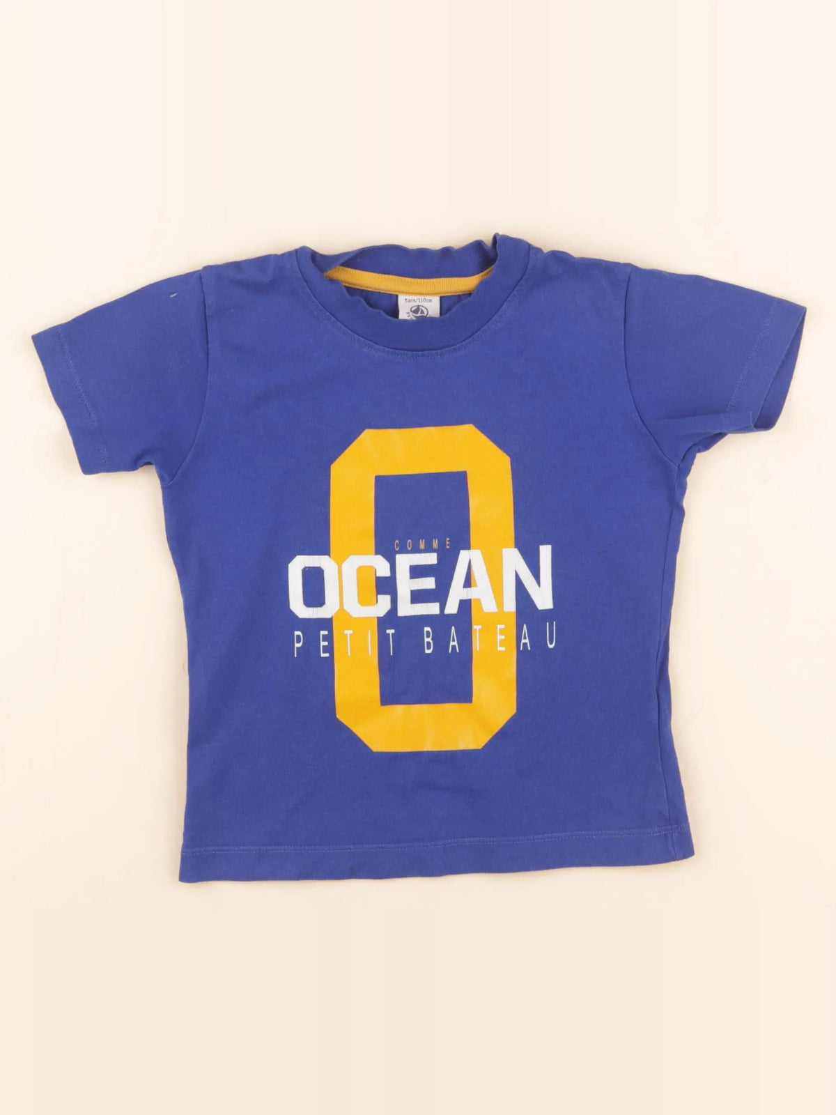 Petit Bateau - tee-shirt bleu - 5 ans