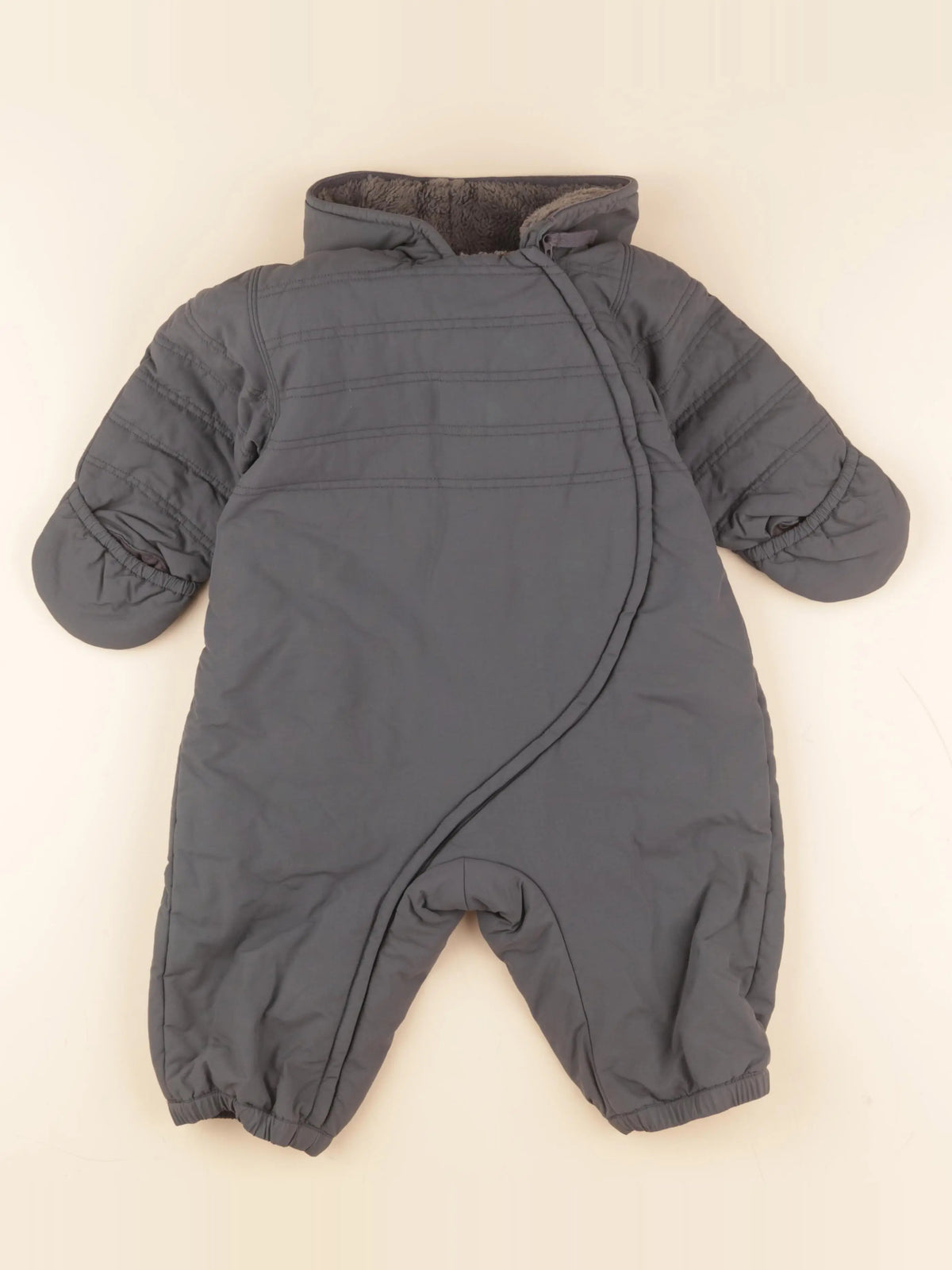 Petit Bateau - combi-pilote gris - 18 mois