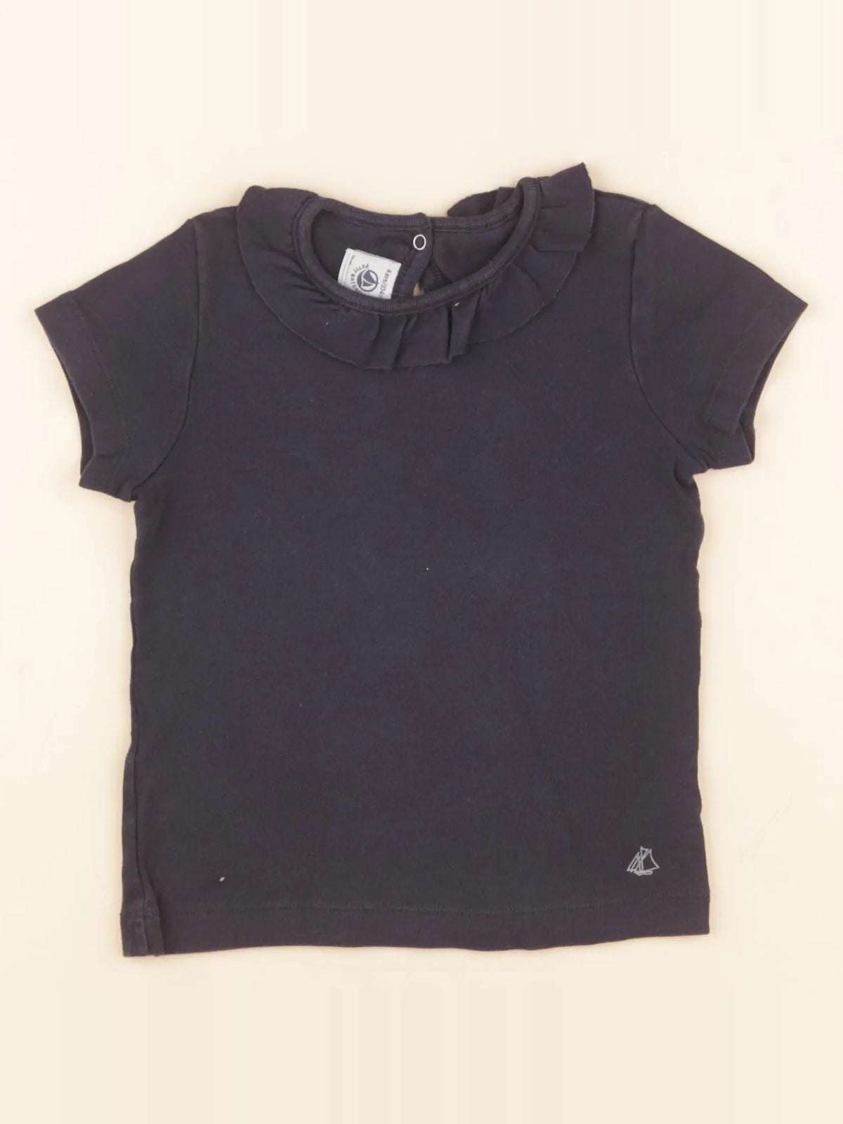 Petit Bateau - tee-shirt bleu - 4 ans