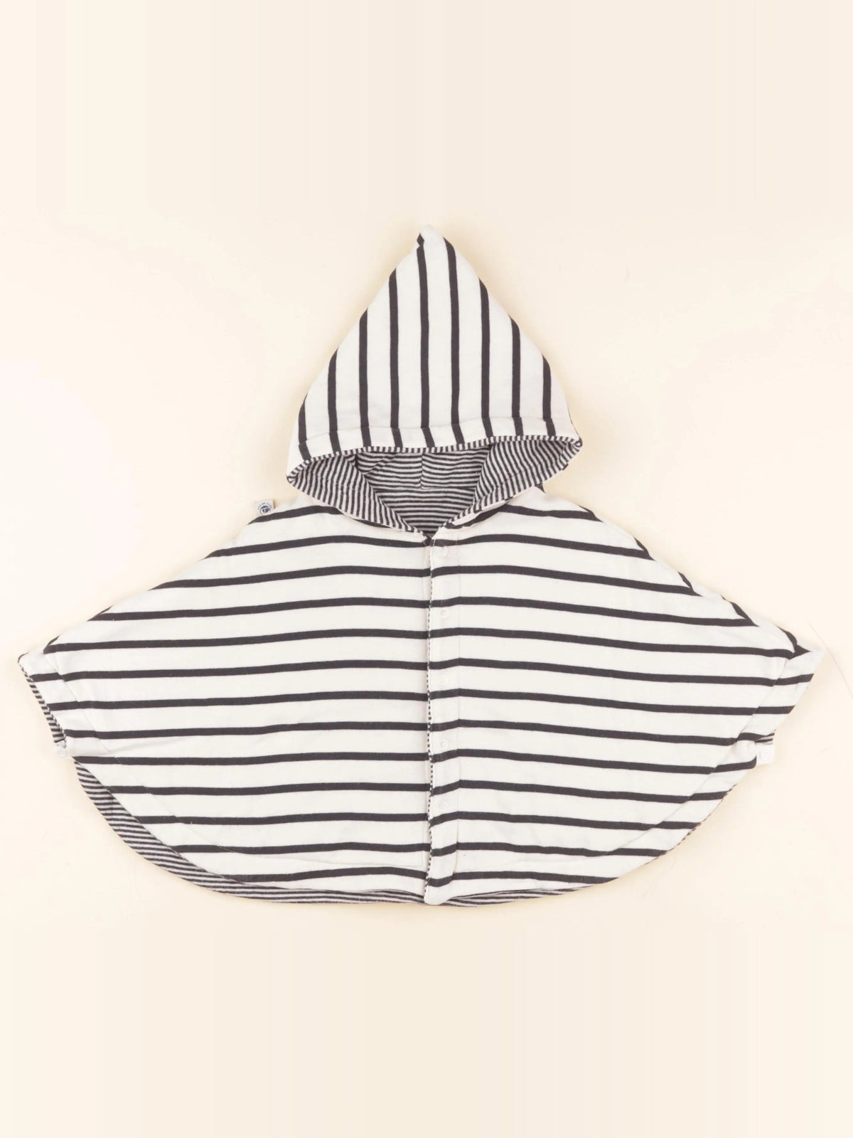 Petit Bateau - cape beige, bleu - 6/12 mois