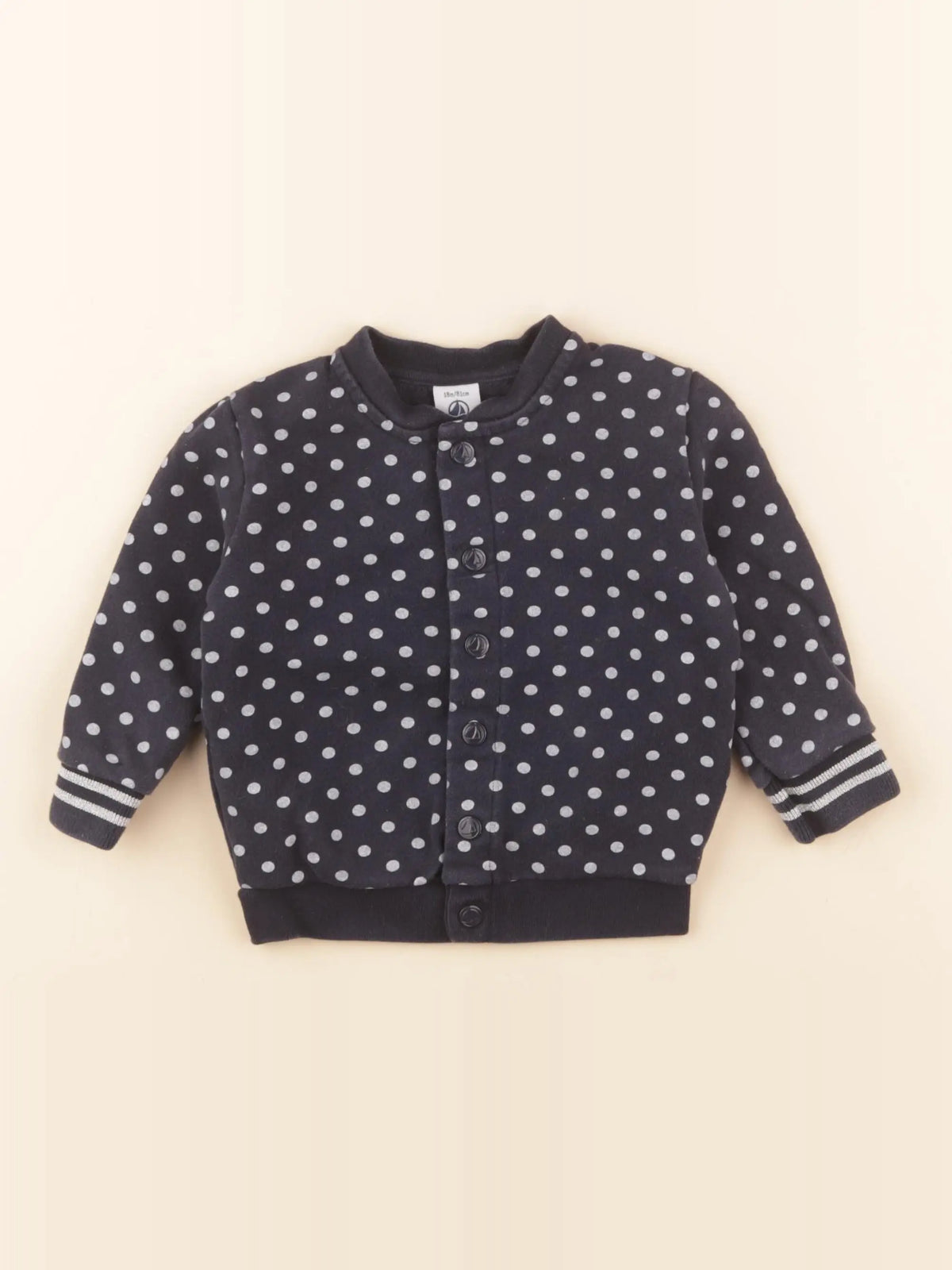 Petit Bateau - sweat bleu - 18 mois